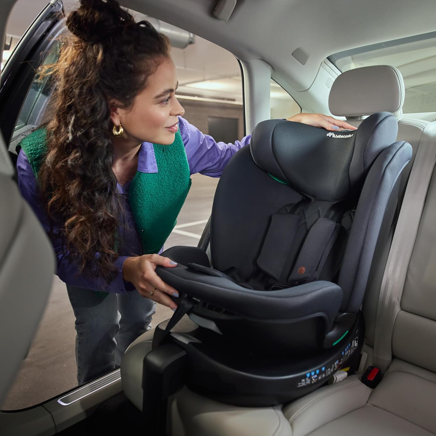 Bebeconfort RevolveFix Plus 360 i-Size, Cadeira de carro 360, 0-12 anos, 40-150 cm, cadeira de carro ISOFIX, suporte para perna, rotação de 360, 8 posições de relinação, 12 posições repos-cabeça, full