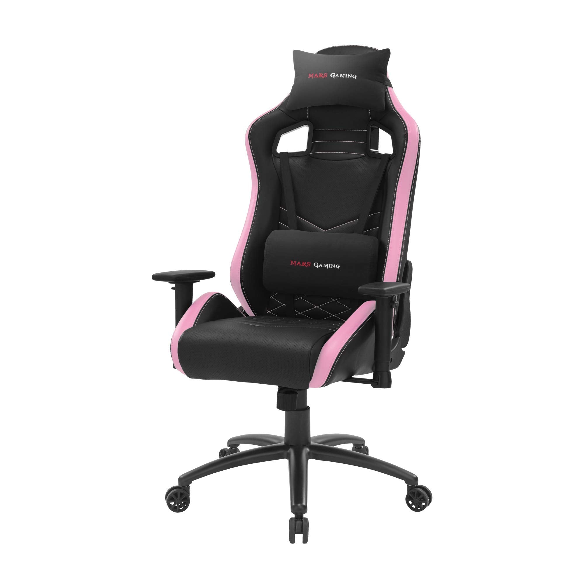 Mars Gaming MGC-ERGOB, cadeira de jogos ergonómica, assento e encosto de malha respirável, encosto de cabeça regulável, altura ajustável entre 110,5 e 120,5 cm, sistema de equilíbrio de 3° a 18°