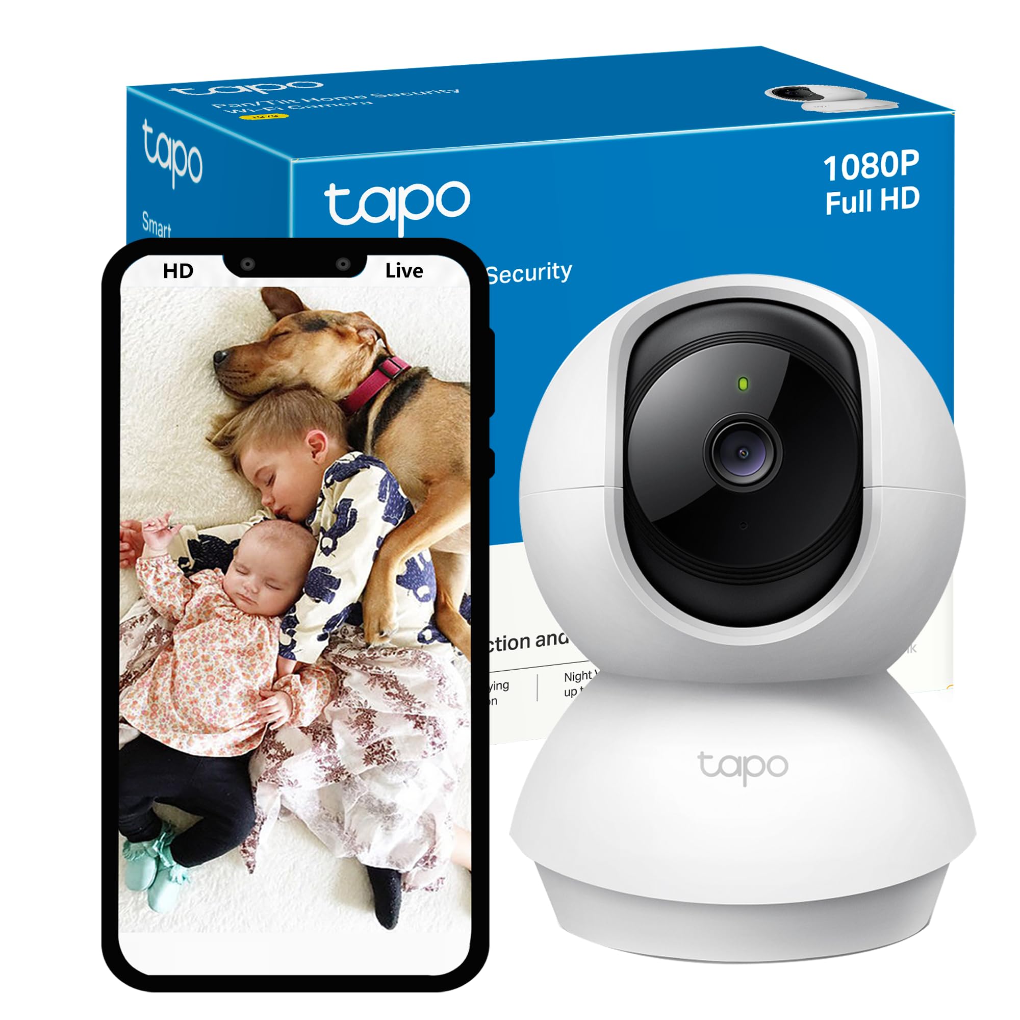 Tapo C230 - IA Cámara Vigilancia 360°, 3K 5MP, Alarma Sonora/Luz, Visión Nocturna, Audio Bidireccional, AI Detección Movimiento, Control Google/Alexa, Tarjeta SD hasta 512G, Fácil configuración