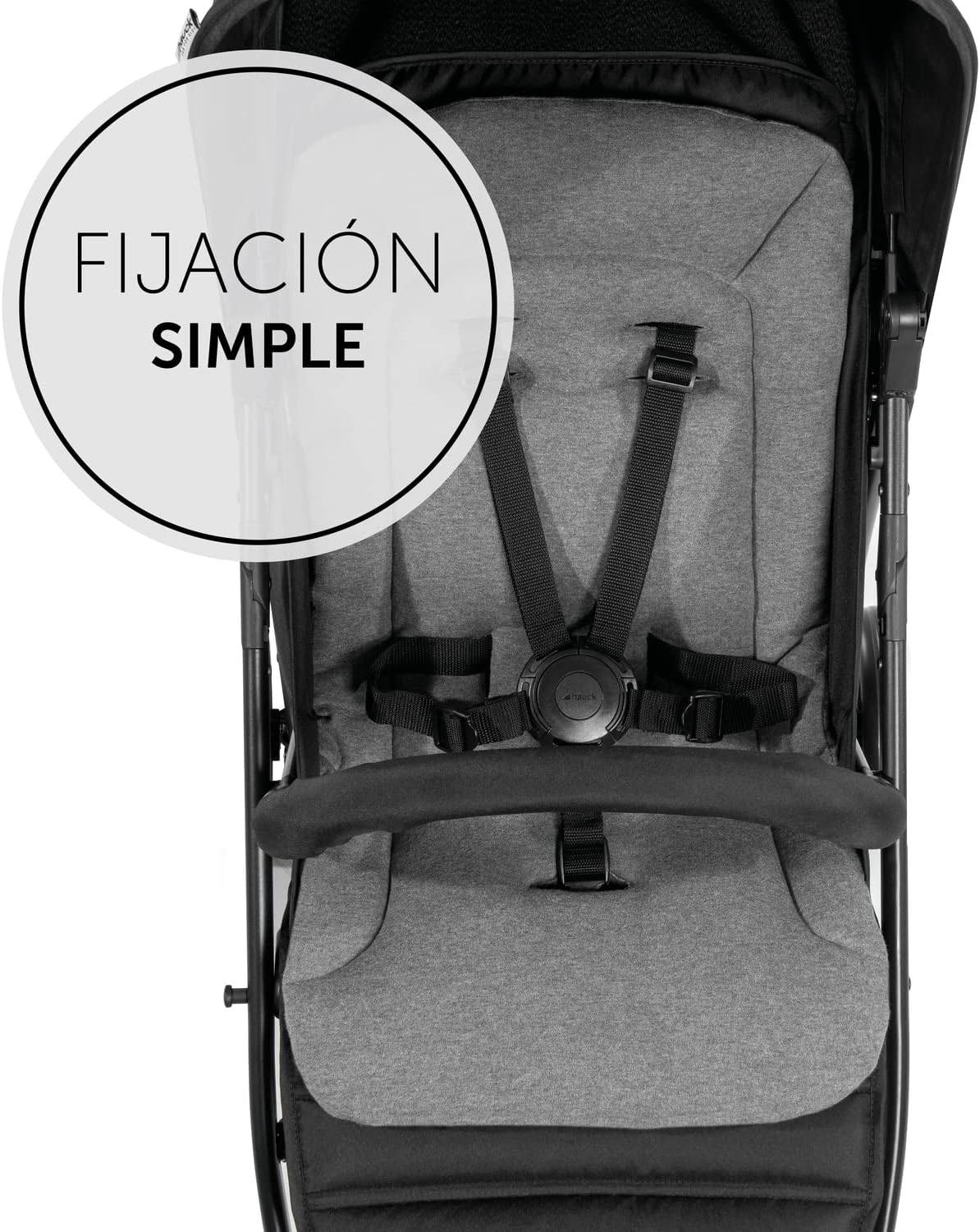 hauck Colchoneta para Silla de Paseo Universal - Funda Carrito Bebe y Remolques de Bicicleta para Niños, Algodón, Transpirable, Suave, Fácil de Fijar, Verano e Invierno - Gris Oscuro