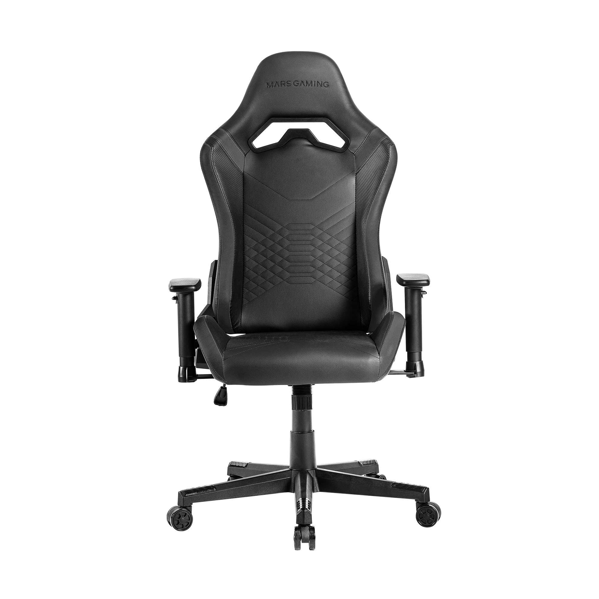 Mars Gaming MGC-ERGOB, cadeira de jogos ergonómica, assento e encosto de malha respirável, encosto de cabeça regulável, altura ajustável entre 110,5 e 120,5 cm, sistema de equilíbrio de 3° a 18°