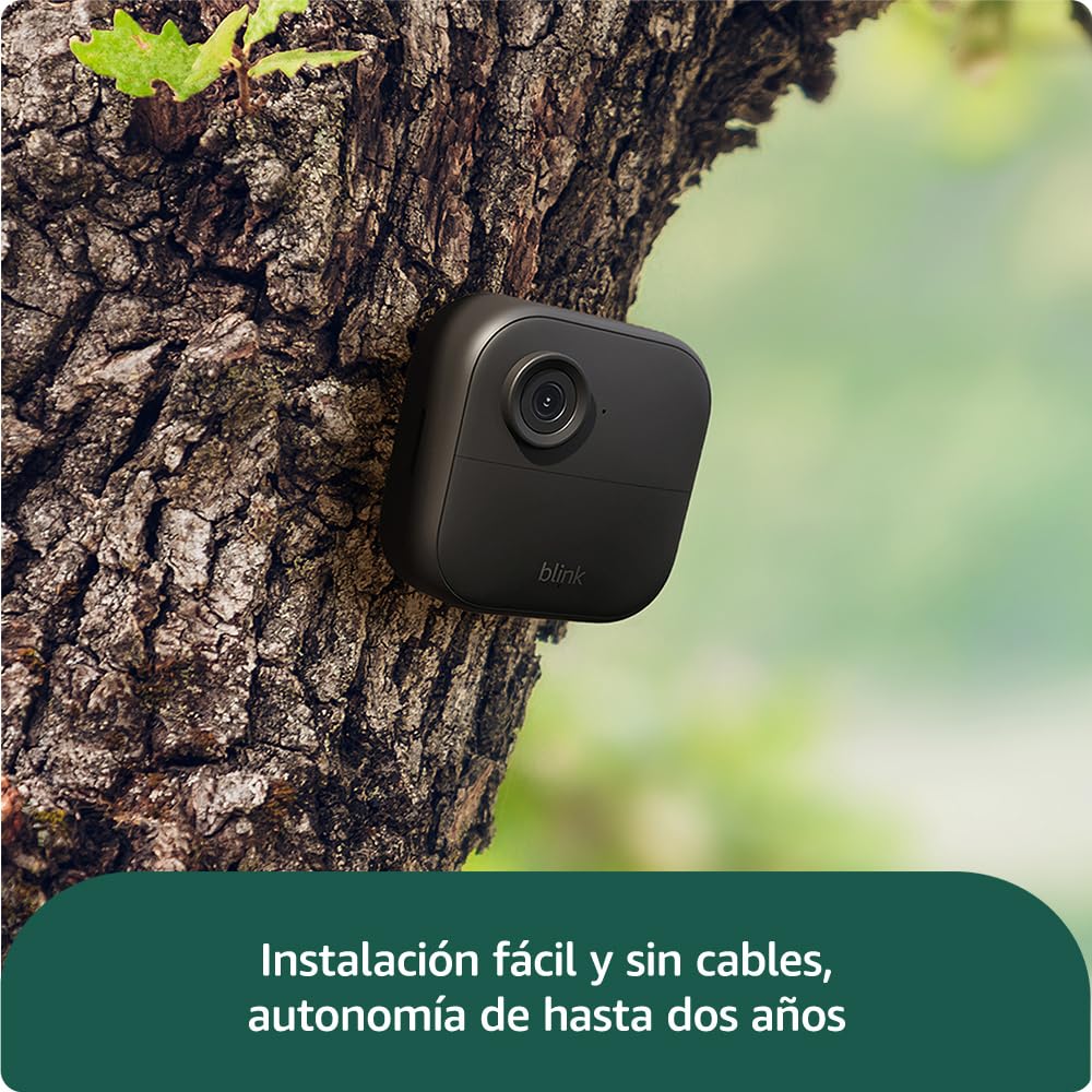 Nueva Blink Outdoor 4: cámara de seguridad inteligente HD sin cables, 2 años de autonomía, detección de movimiento optimizada, compatible con Alexa (sistema de 1 cámara con Sync Module Core incluido)