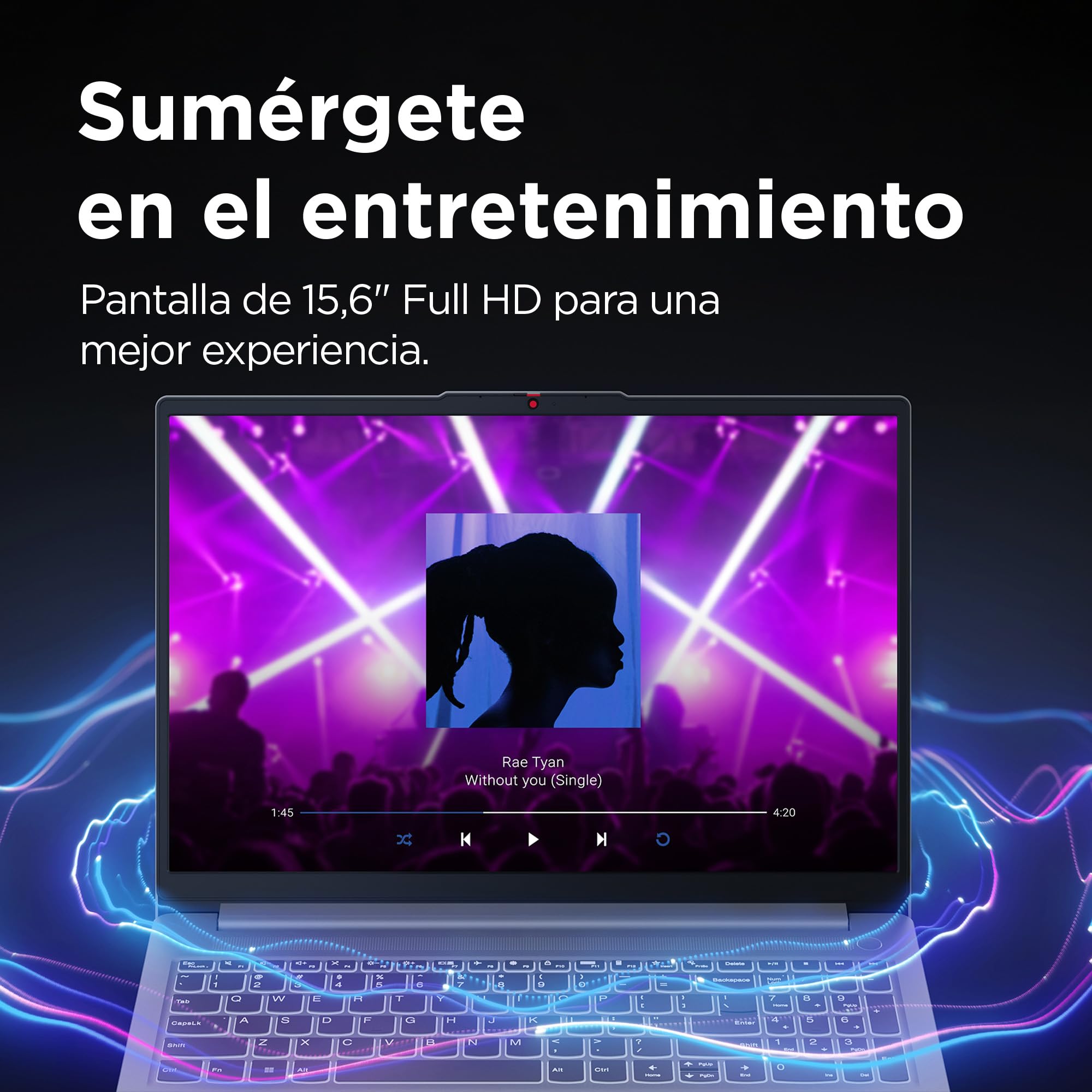 Portátil Lenovo IdeaPad Slim 3 Gen 8, 15,6" FHD AMD Ryzen 5 5625U, 16 GB de RAM, SSD de 512 GB, placa gráfica integrada AMD Radeon, Wi-Fi 6, sem sistema operativo, teclado QWERTY espanhol - Cinzento