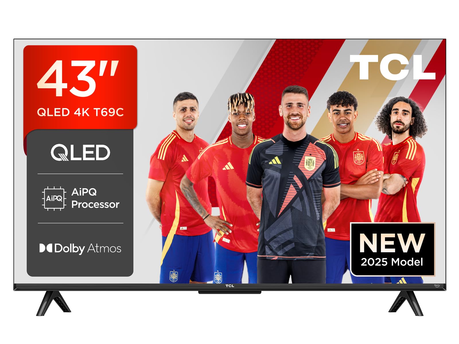 TCL 55T69C QLED 55", TV Direct LED, HDR 4K, Smart TV con Google TV (Dolby Vision y Atmos, Game Master, Motion Clarity, Compatible con Google Assistant y Alexa)