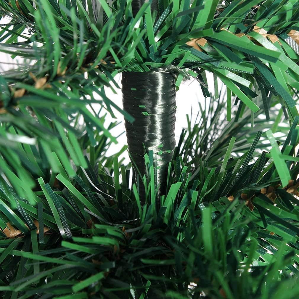 Árvore de Natal artificial extra enchimento, árvores com folhas de espumilhão de 150 cm a 300 cm de primeira qualidade, super natural C / suporte metálico. (verde, 150 cm 380 dicas)