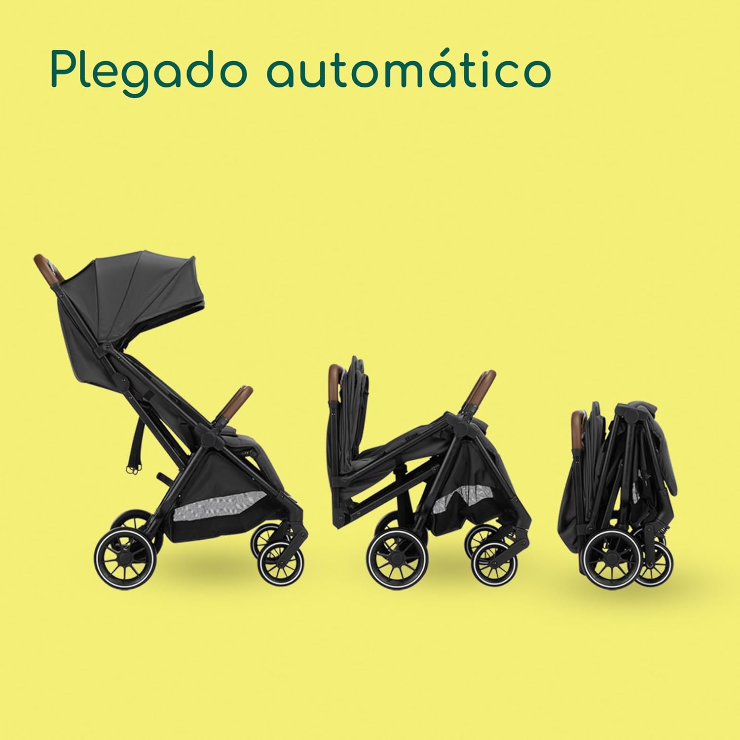 Bebeconfort Mane, carrinho de abotoar, 0 - 22 kg, dobrável automático, reclinação total, barras de segurança giratórias, arnês de 5 pontos, janela de malha, bolha impermeável, cesta (8 kg), Mineral
