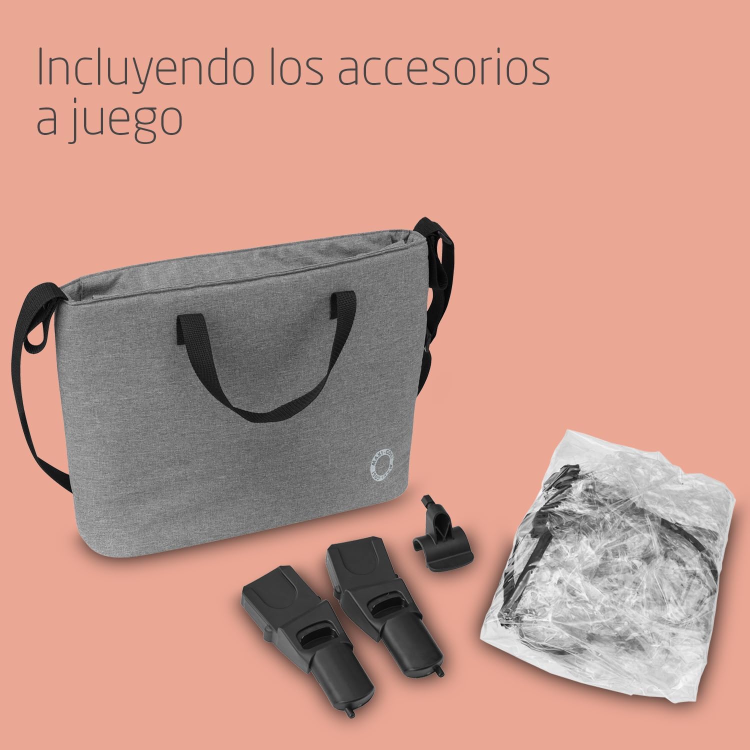 Maxi-Cosi Zelia S Trio carrinho de bebé 3 peças, 0 - 4 anos, até 22 kg, dobrável, compacto e reclinável, com abrioFix S i-Size cadeira carro bebé, acessórios, bolsa trocador, cinzento