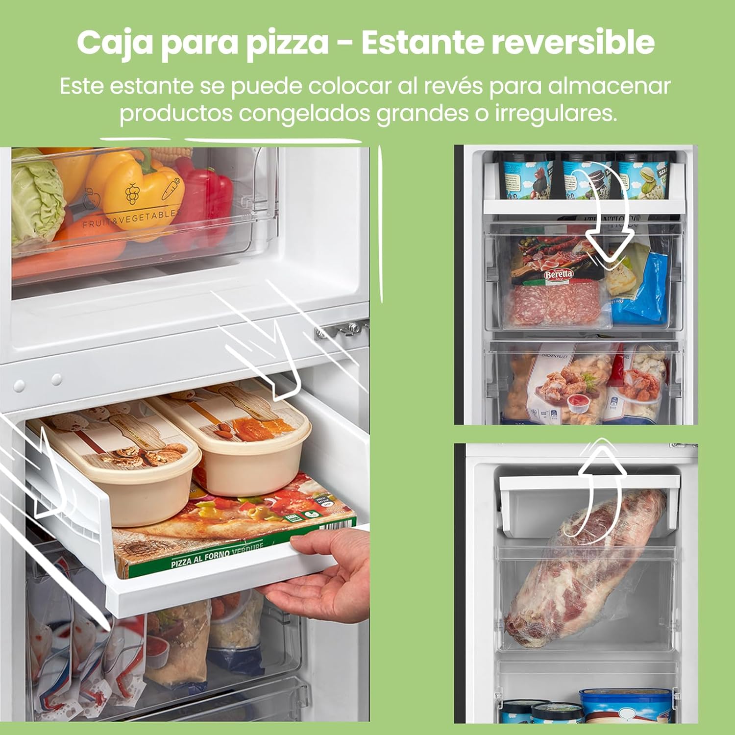 Comfee ' RCB169DK2(E) 174L frigorífico com congelador/altura 150 cm/Low Frost/temperatura ajustável do frigorífico/luz LED/195 kWh/ano/115L frigorífico/59L congelador/preto