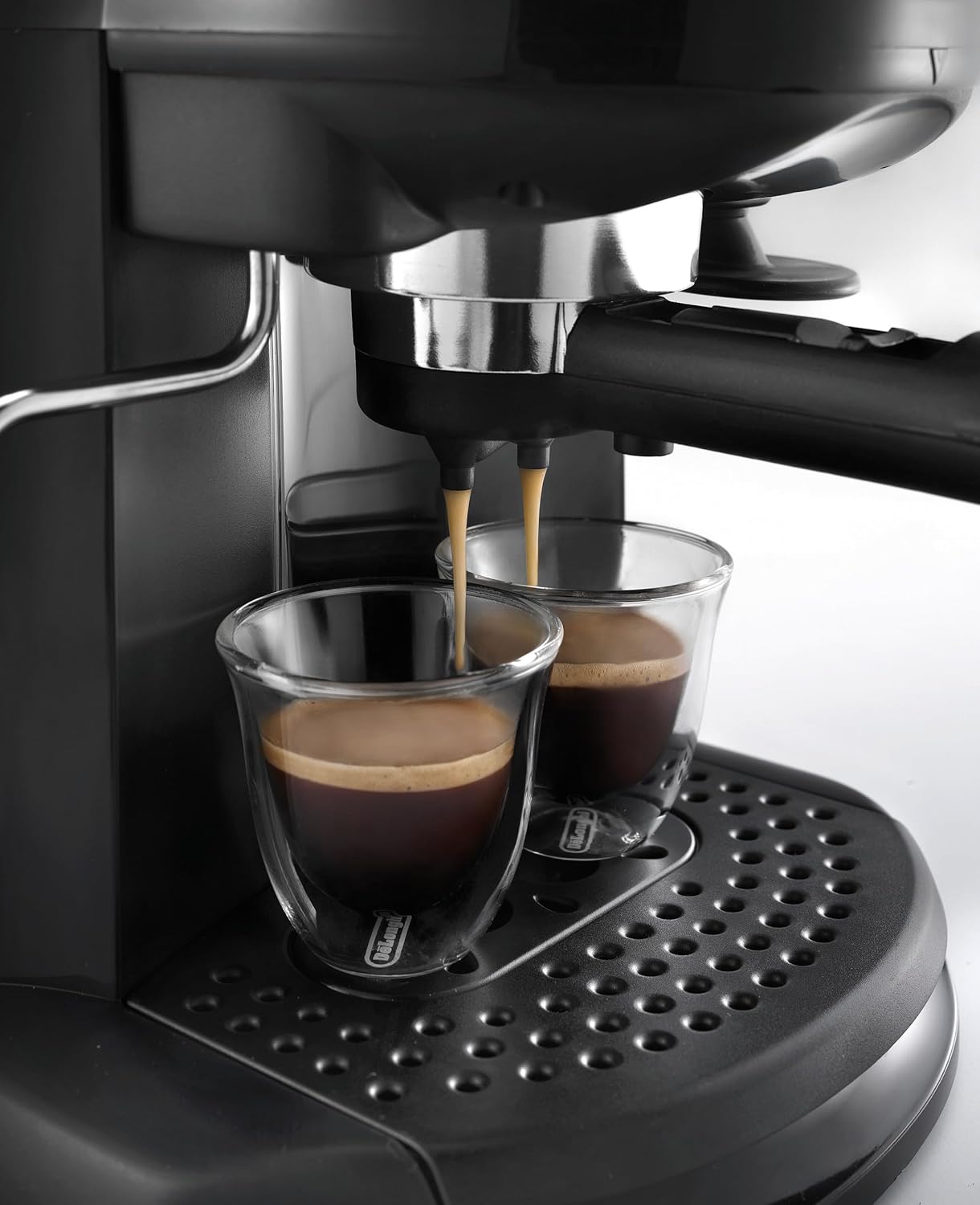 De'longhi EC201.CD.B Máquina de café tradicional de bomba (15 bar de pressão, 2 chávenas, café moído ou filtros de dose única) preto