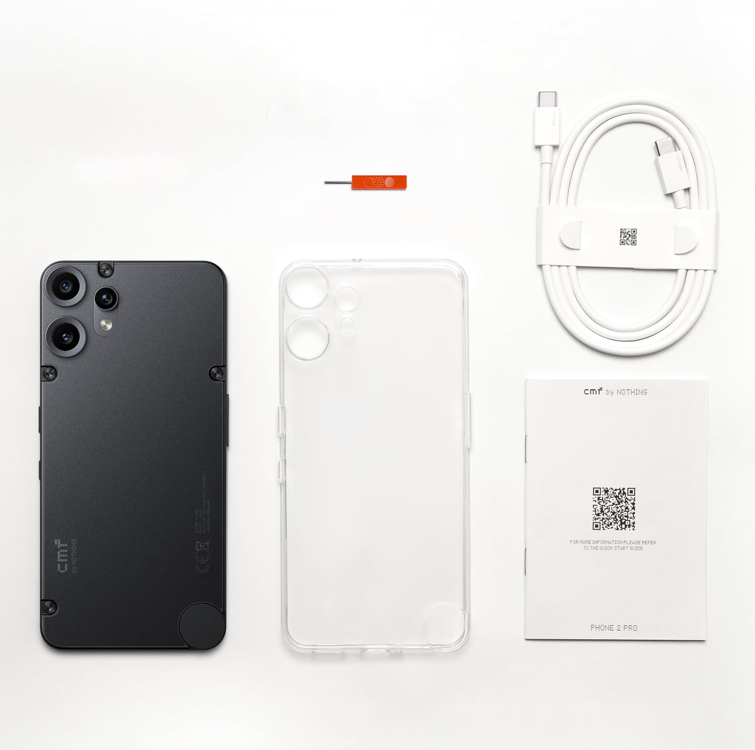 CMF Phone 2 Pro 128GB – Smartphone 5G Libre con cámara de 50 MP y Zoom 20x, Pantalla AMOLED FHD+ de 6,77" 120 Hz, Gran Batería de 5000 mAh de Larga duración y Nothing OS 3.2 – Negro