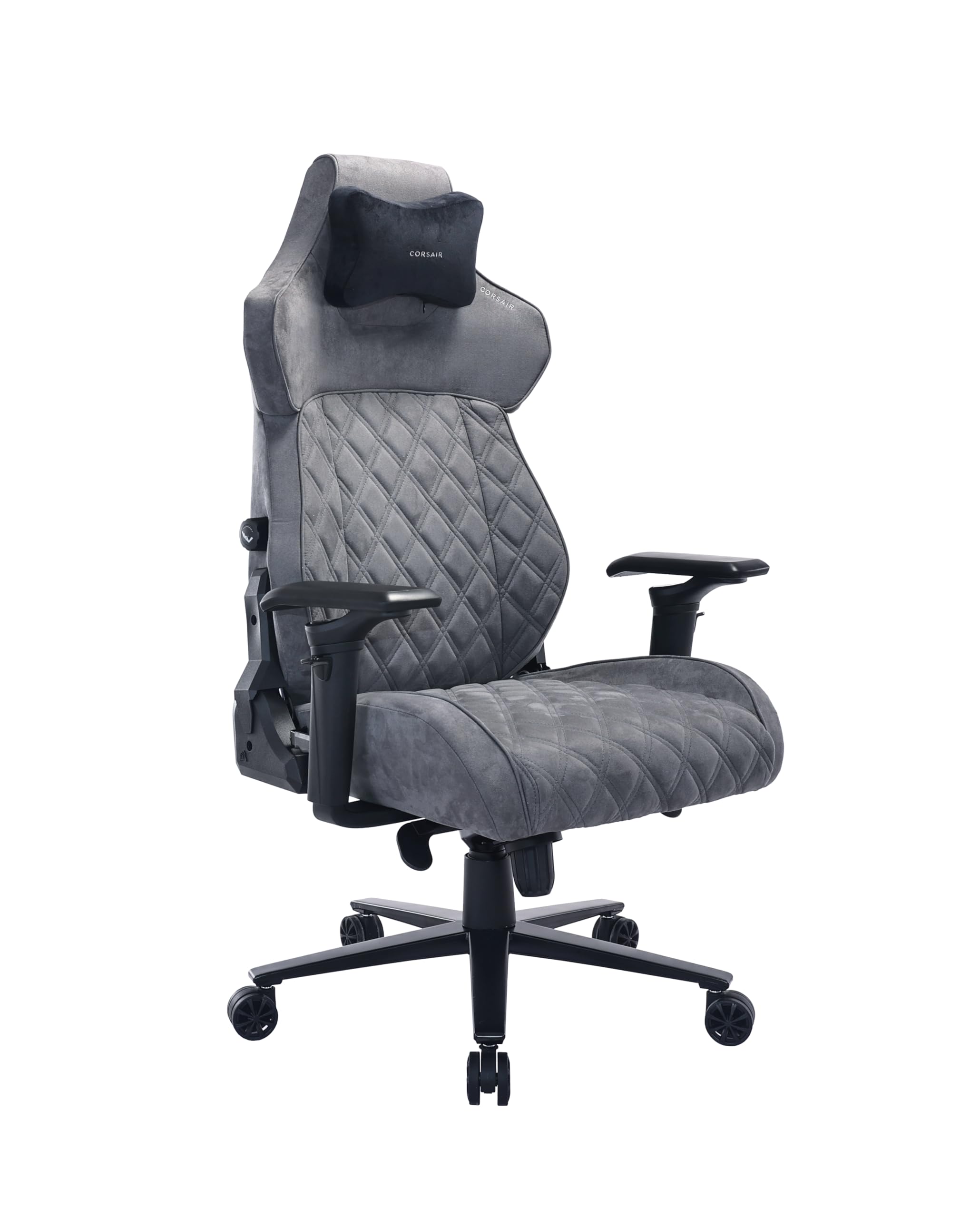 Corsair TC500 Luxe Cadeira para jogos, tecido respirável premium, assentos largos, apoios de braço ajustáveis em 5 direções, suporte lombar ajustável, reclinável 90-160° - sombra