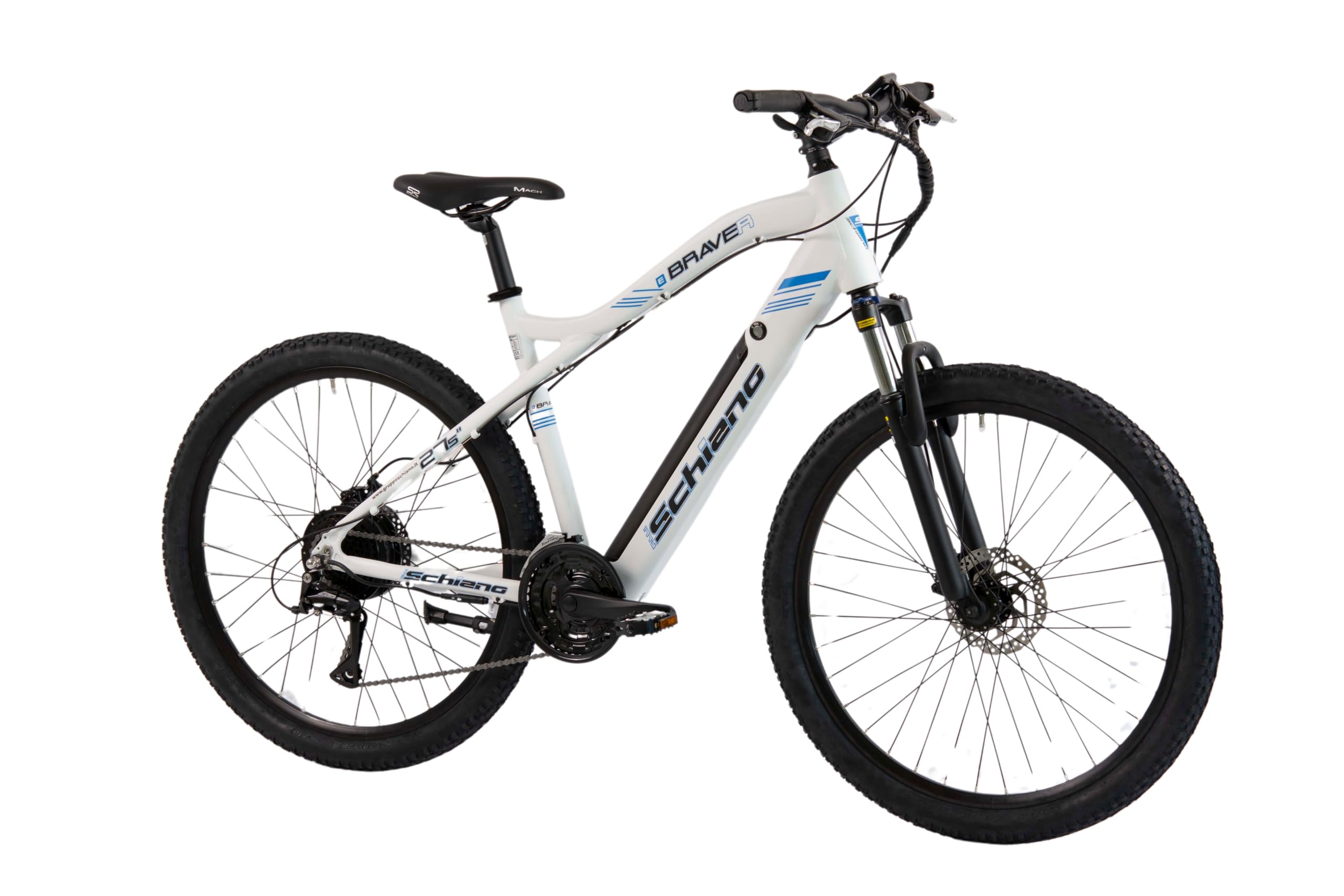 F.lli Schiano Braver, Bicicleta Electrica MTB, 27.5", Batería 36V 11.6Ah Extraíble, Motor 250W 50Nm, Bici Electrica de Montaña, Unisex Adulto