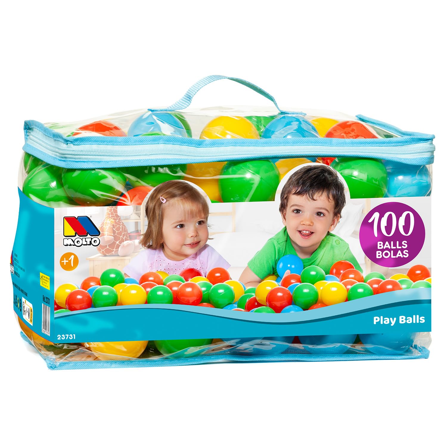 MOLTO Jogos de bolas coloridas para parque infantil, para piscina de bolas, ultra-resistentes, flexíveis e não tóxicas, brinquedos sensoriais para bebés, brinquedos educativos para crianças, 6 meses