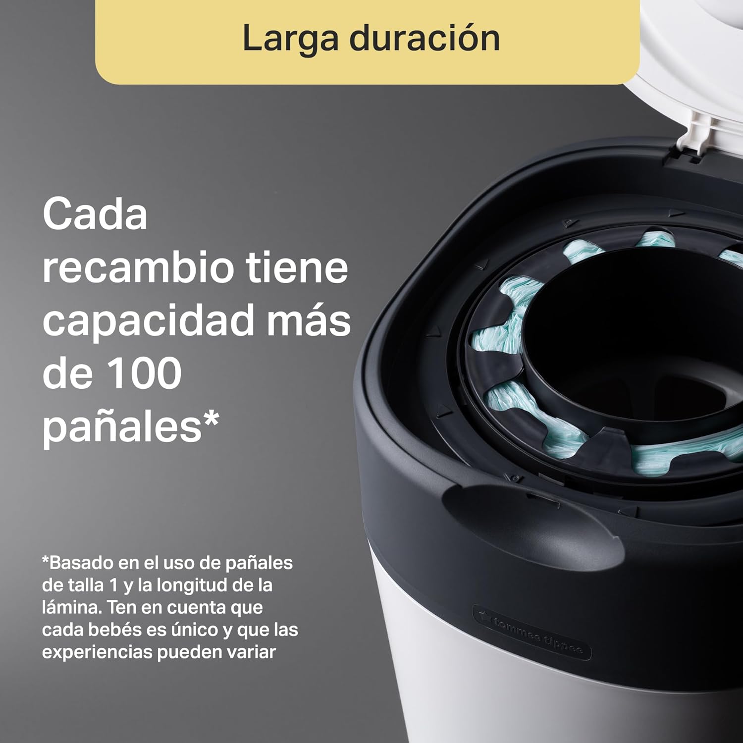 Tommee Tippee Recipiente para fraldas Twist & Click, pack exclusivo com x 2 peças de reposição incluídas, proteção garantida contra maus odores e germes, grande capacidade
