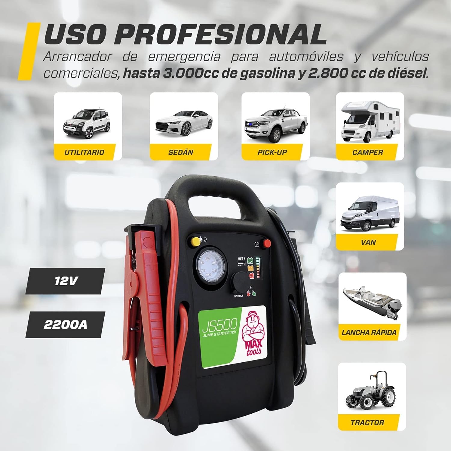 MAXTOOLS Arrancador de carro