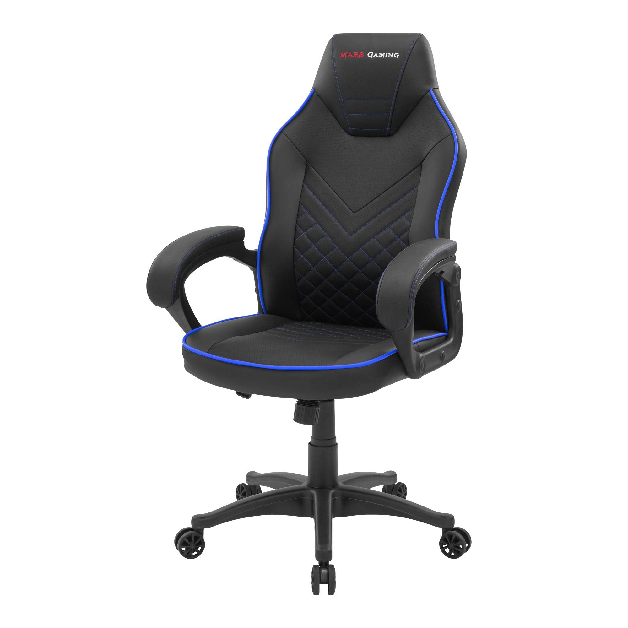 Mars Gaming MGC-ERGOB, cadeira de jogos ergonómica, assento e encosto de malha respirável, encosto de cabeça regulável, altura ajustável entre 110,5 e 120,5 cm, sistema de equilíbrio de 3° a 18°