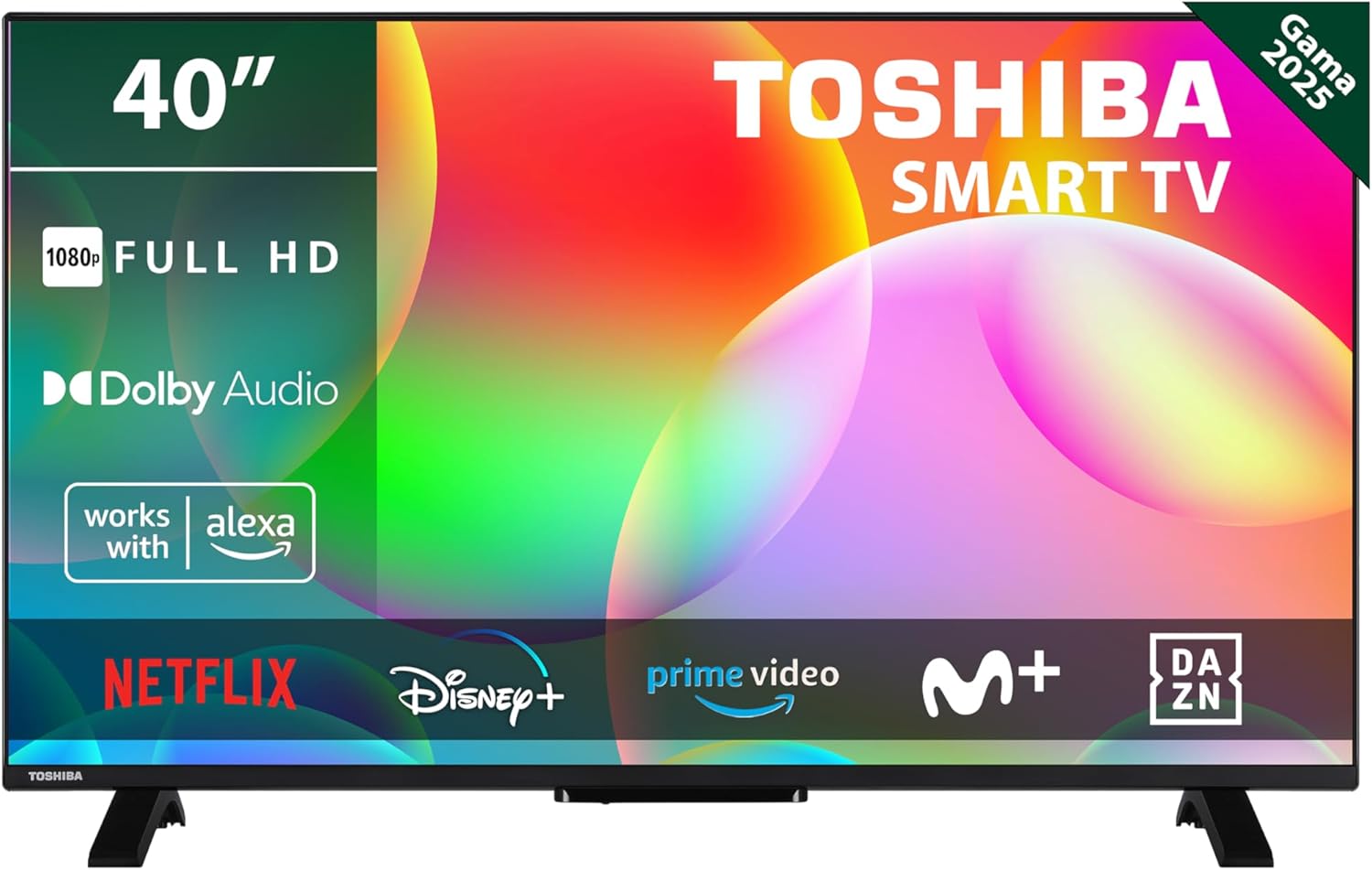 Toshiba 40LV2563DG Smart TV de 40", com resolução Full HD (1920 x 1080), HDR, compatível com assistente de voz Alexa e Google