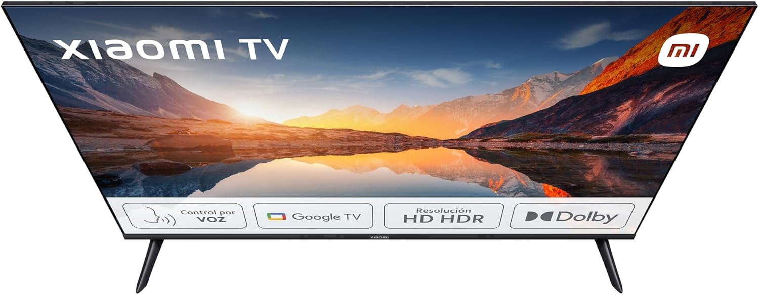 Xiaomi TV A 2025 32" Smart TV HD HDR, Google TV, controlo de voz, Dolby, preto
