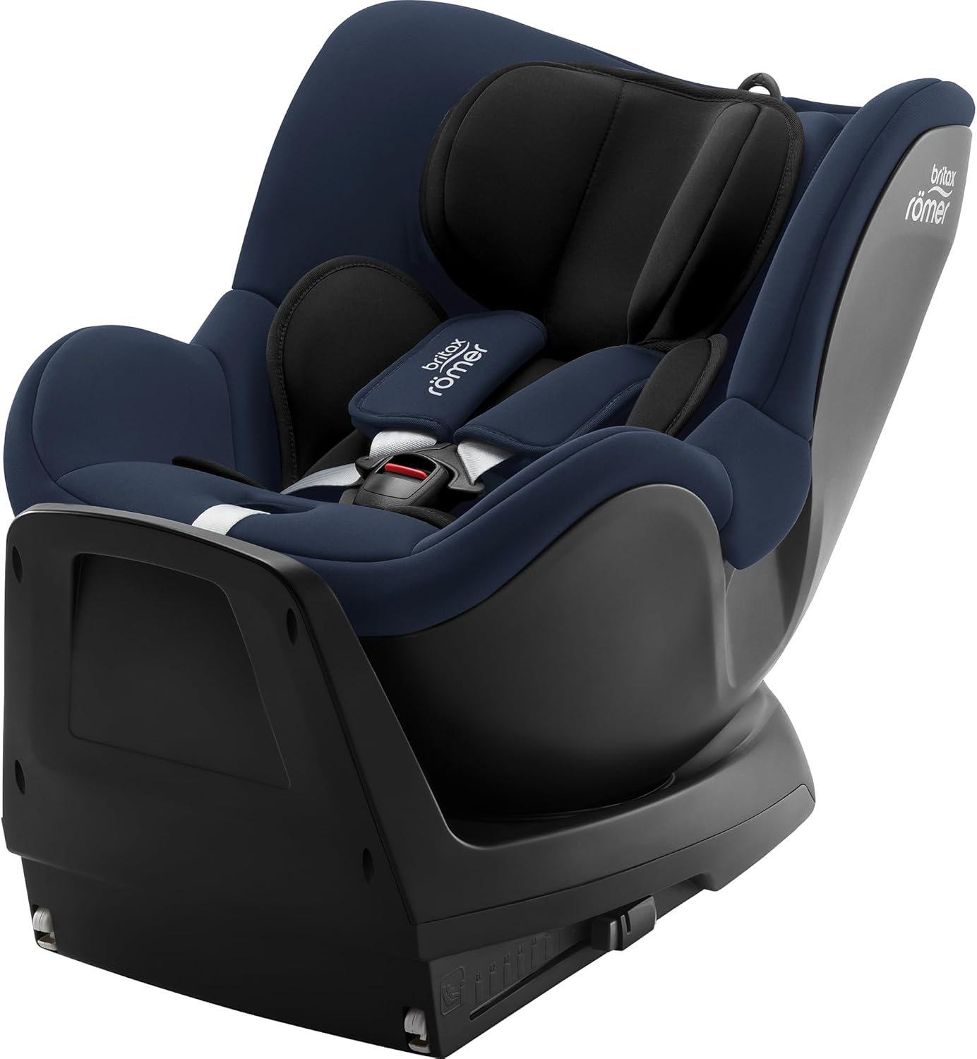 BRITAX RÖMER Silla de coche DUALFIX PLUS Giro de 360°, con reductor para recién nacidos y ISOFIX, niños de 40-105 cm (i-Size), de nacimiento hasta los 4 años, Night Blue
