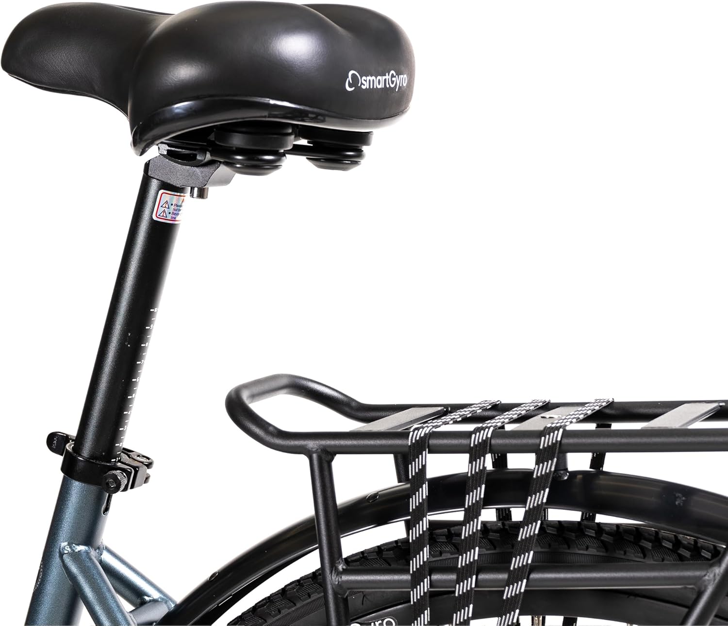 SMARTGYRO eBike Sunset Titanium Bicicleta elétrica urbana, travões de disco, 6 velocidades Shimano, rodas de 27,5 polegadas, bateria de lítio 36 V de 10 Ah, motor sem fios de 250 W, autonomia até 60