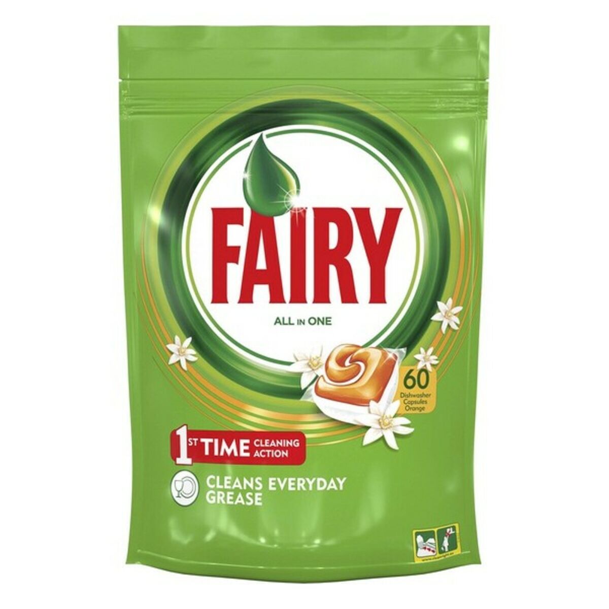 Pastilhas para Máquina de Lavar Louça All in One Fairy (60 uds)