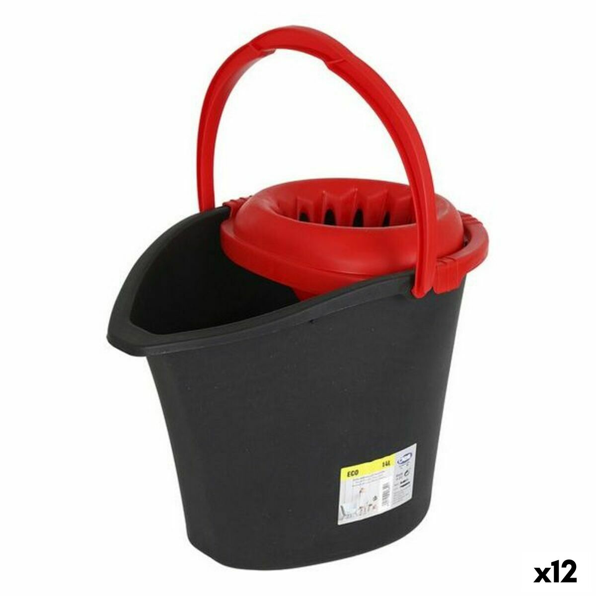 Balde de Limpeza Dem Eco Escorredor 39 x 30 x 32 cm (12 Unidades) (14 L)