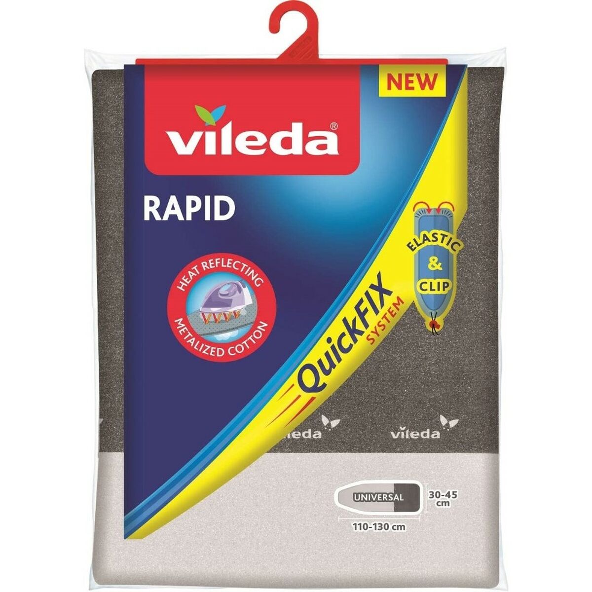 Capa para Tábua de Passar a Ferro Vileda Rapid Quick fix 135 cm Cinzento