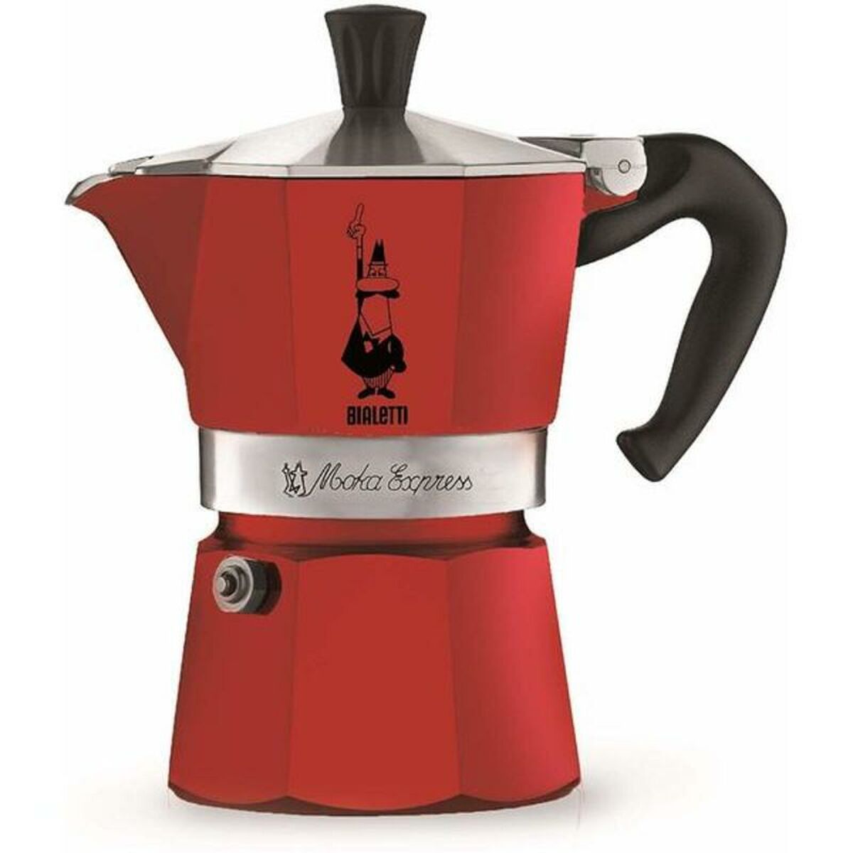Cafeteira Italiana Bialetti Moka Vermelho Alumínio 3 Kopjes
