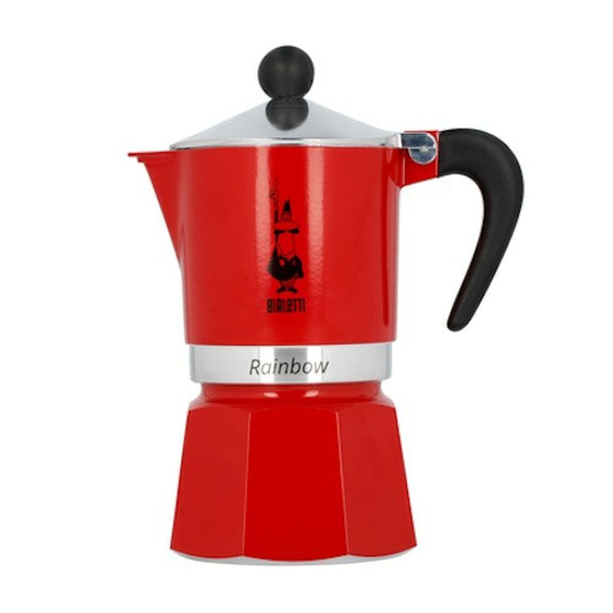 Cafeteira Italiana Bialetti Rainbow rouge 6 Copos Alumínio