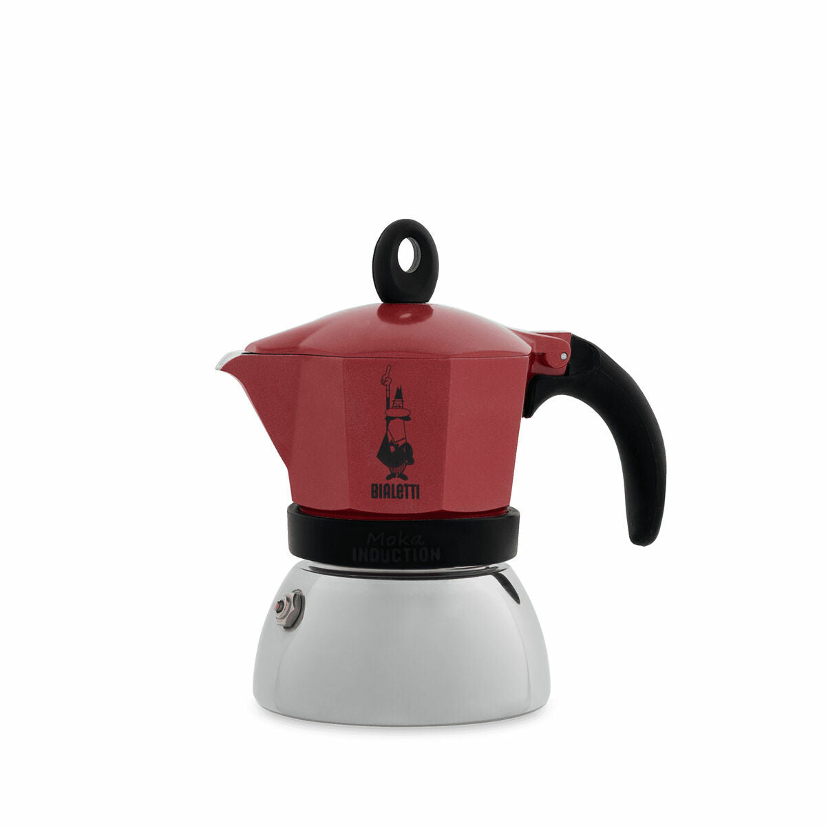 Cafeteira Italiana Bialetti Moka Induction Preto Aço inoxidável Alumínio 200 ml 4 Kopjes