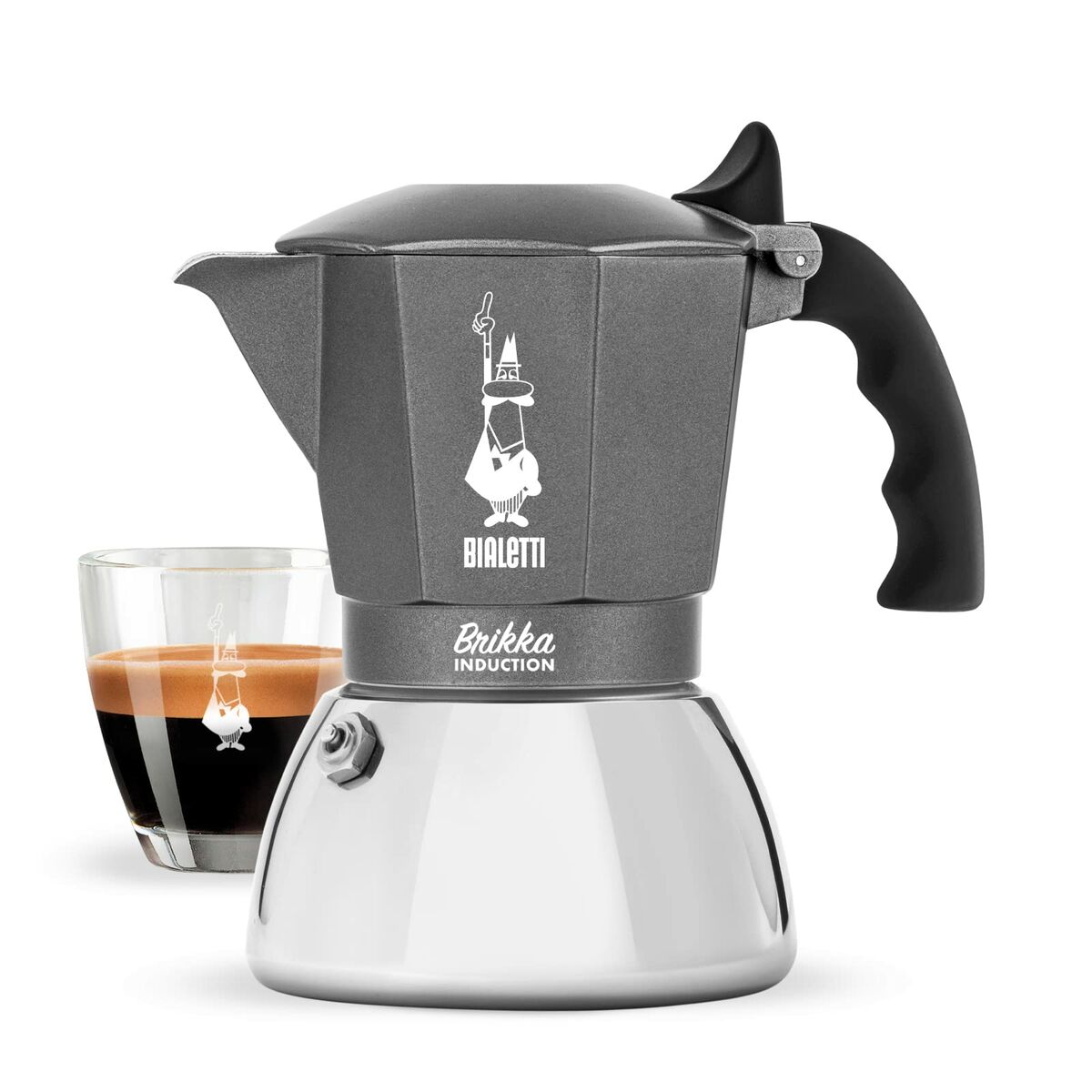 Cafeteira Italiana Bialetti Brikka Prateado Alumínio