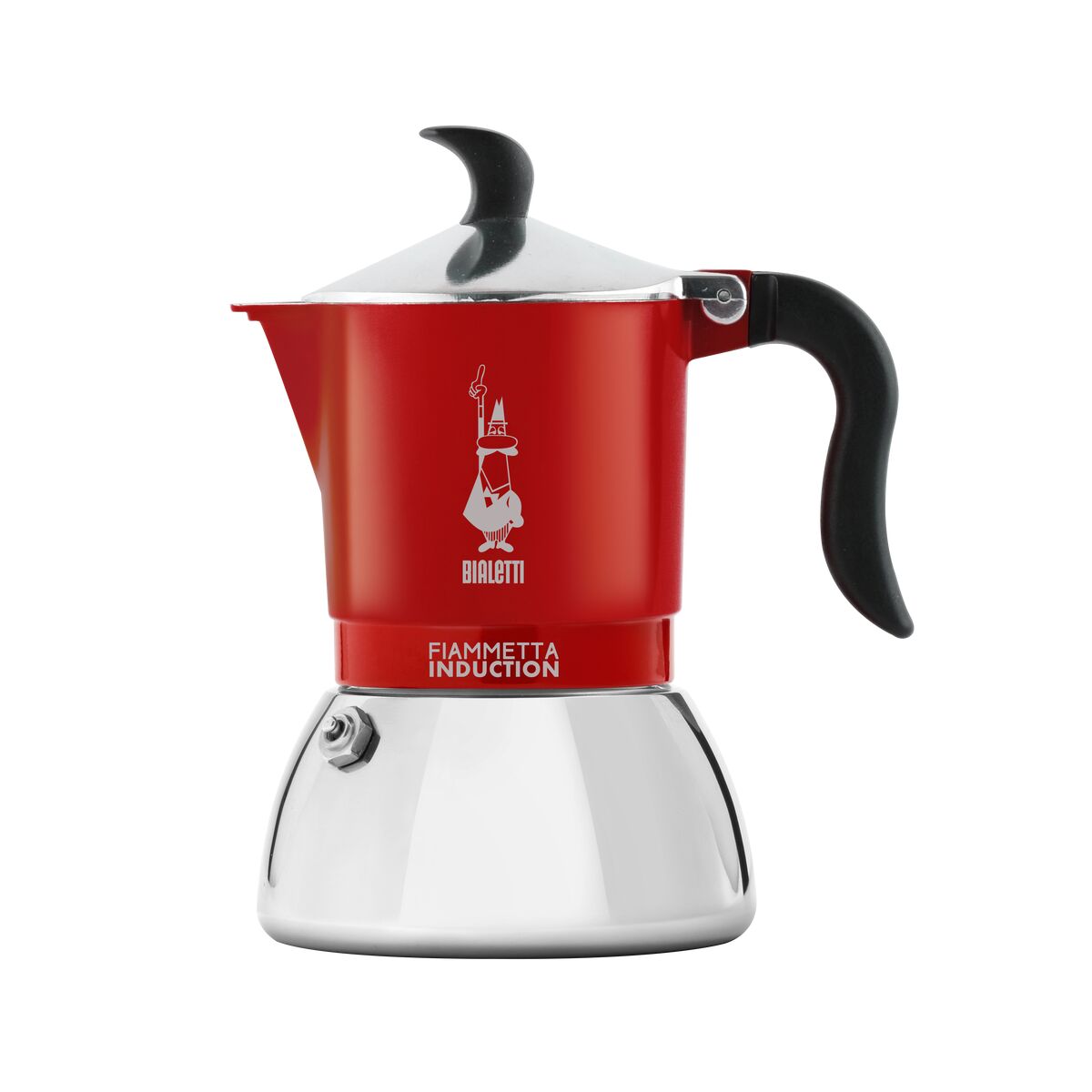 Cafeteira Italiana Bialetti FIAMMETTA INDUCTI Vermelho Aço inoxidável 2 Kopjes