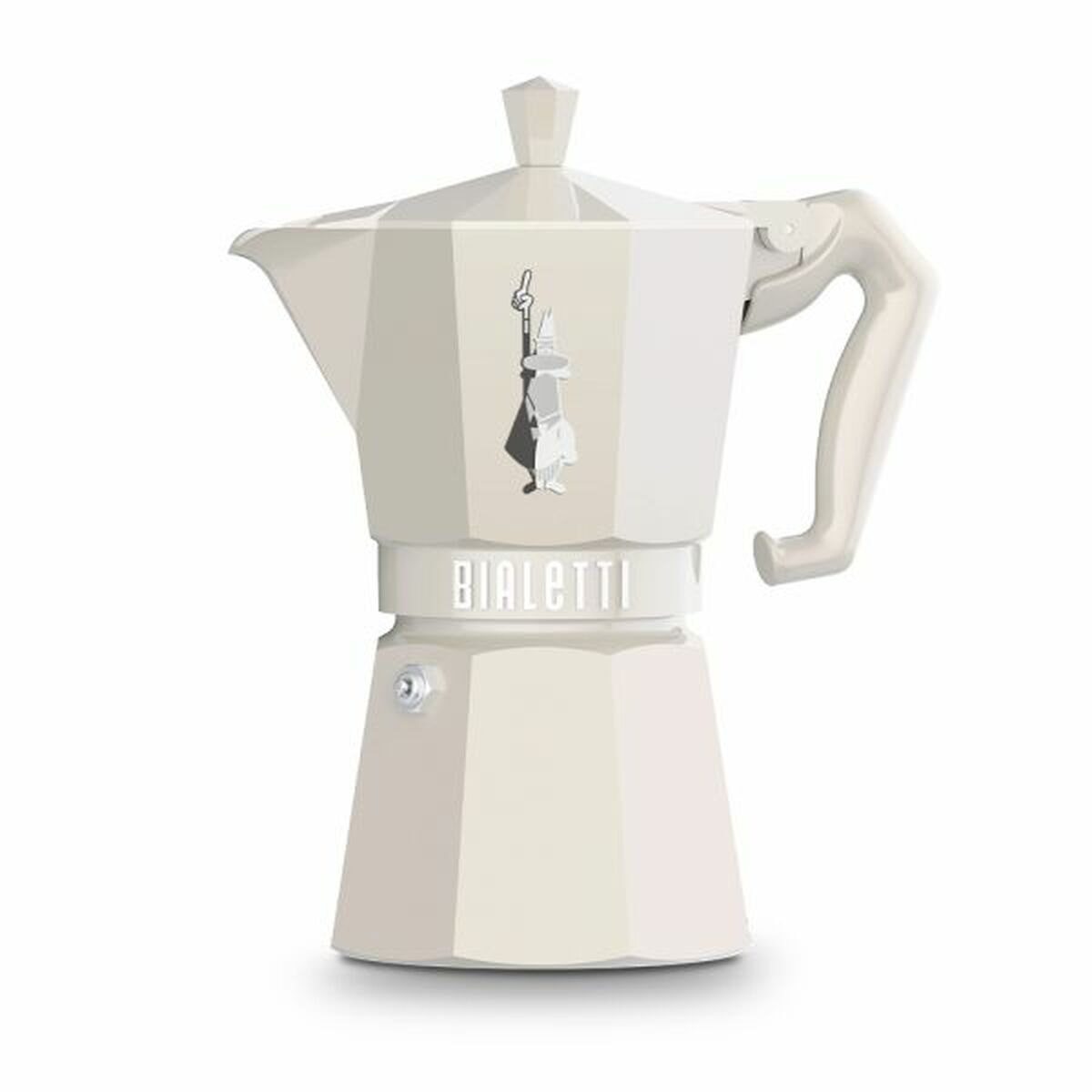 Cafeteira Italiana Bialetti MOKA EXCLUSIVE CREAM 6T Creme Alumínio 6 Copos
