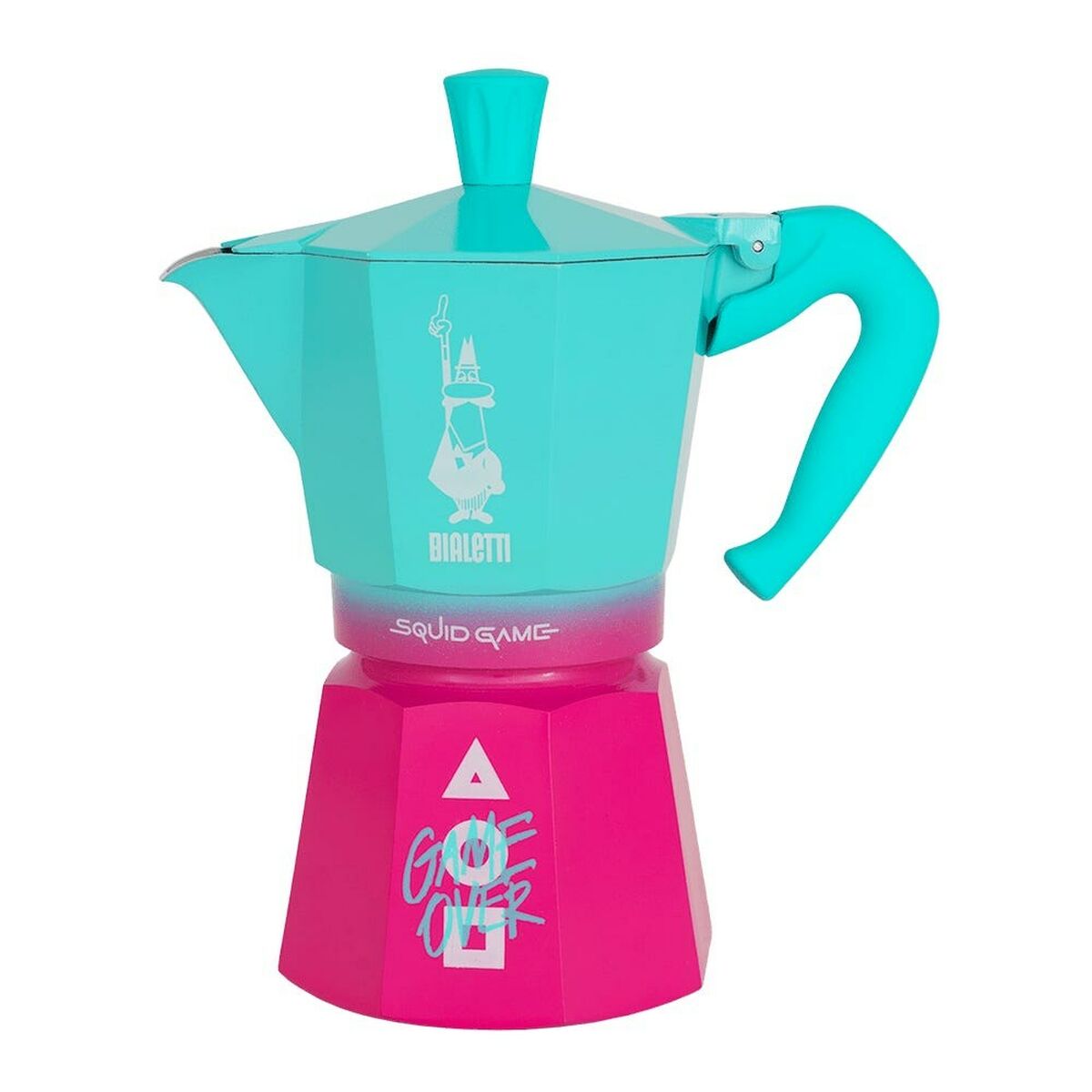Cafeteira Italiana Bialetti Azul Cor de Rosa Alumínio Termoplástico 6 Copos