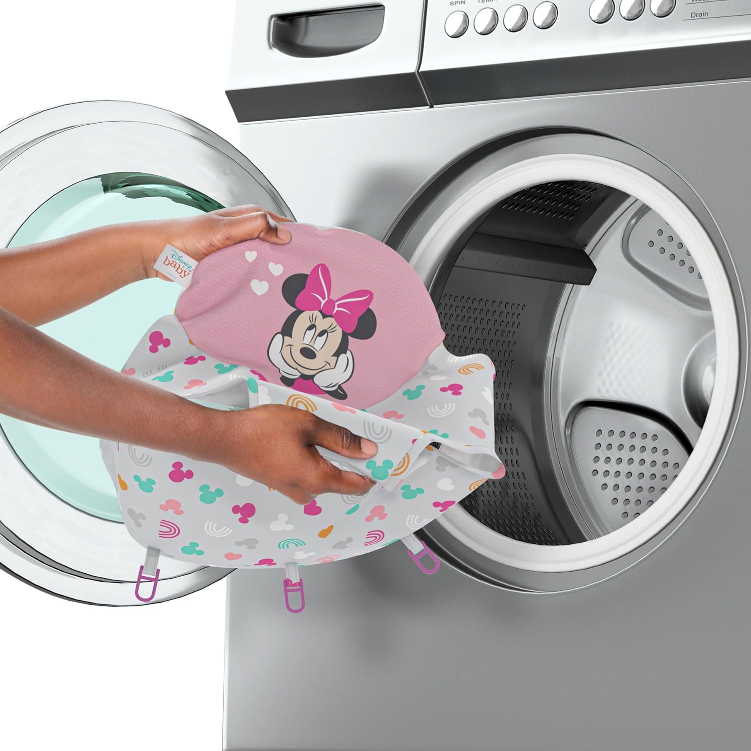 Bright Starts, Disney Baby Minnie Mouse, Tiny Trek, Forever Besties 2 em 1 andarilho com estação de jogos removível, luzes e músicas, altura ajustável, a partir dos 6 meses