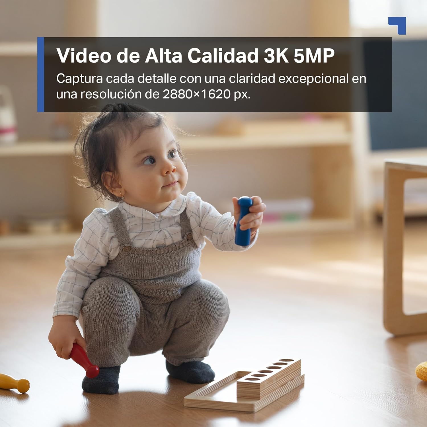 Tapo C230 - IA Cámara Vigilancia 360°, 3K 5MP, Alarma Sonora/Luz, Visión Nocturna, Audio Bidireccional, AI Detección Movimiento, Control Google/Alexa, Tarjeta SD hasta 512G, Fácil configuración