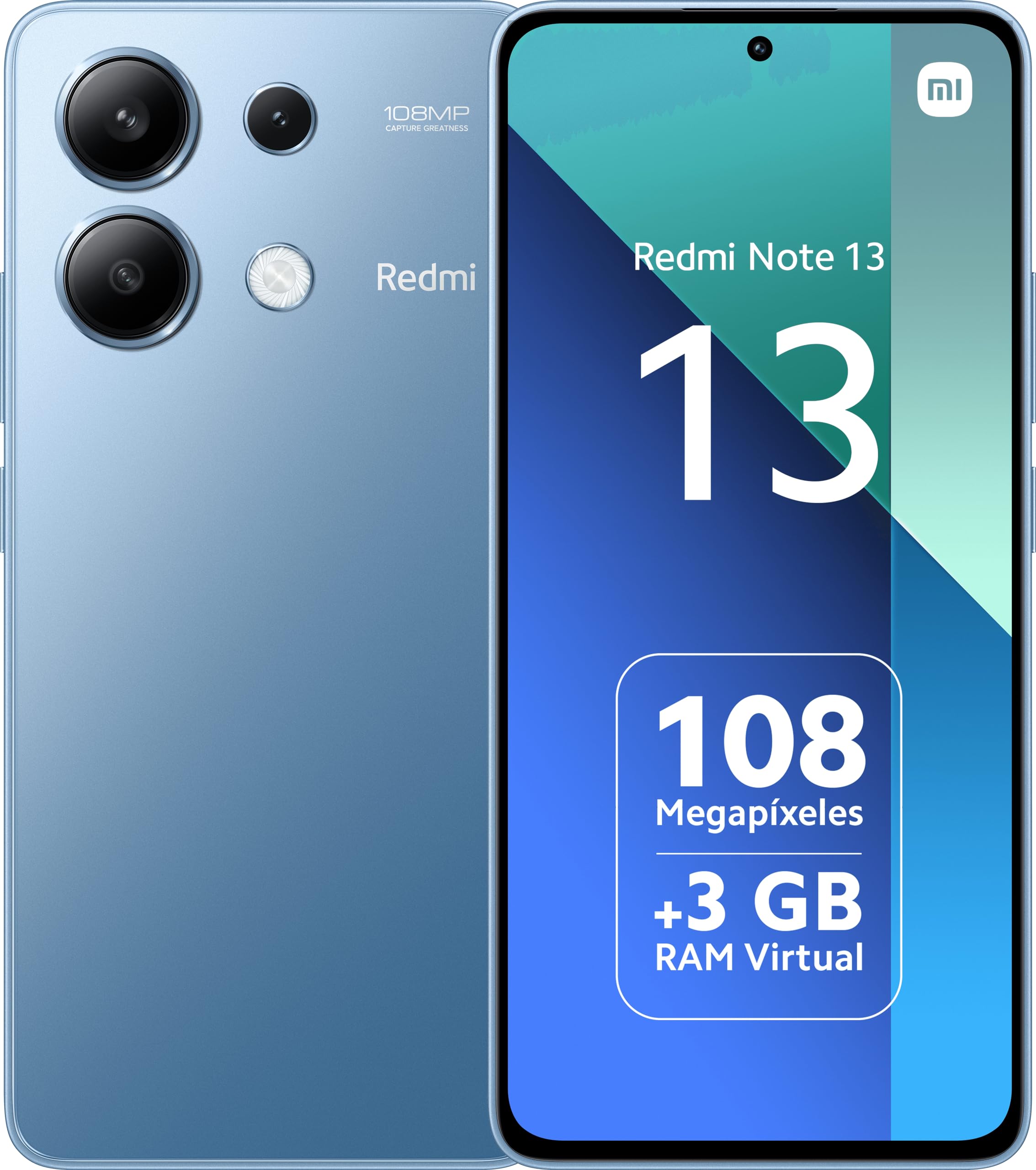 Xiaomi Redmi Note 13 4G - Smartphone de 8+128 GB, Pantalla de 6,67" AMOLED FHD+ 120Hz, Snapdragon 685, Triple cámara de hasta 108MP, Carga rápida 33W, Negro (Versión ES)