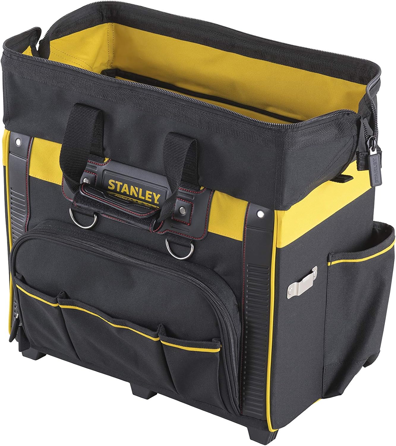 STANLEY FATMAX Mala rígida com rodas, organização ideal para ferramentas, pega telescópica resistente, rodas para transporte fácil, medidas 50 x 36 x 41 cm, FMST1-80148