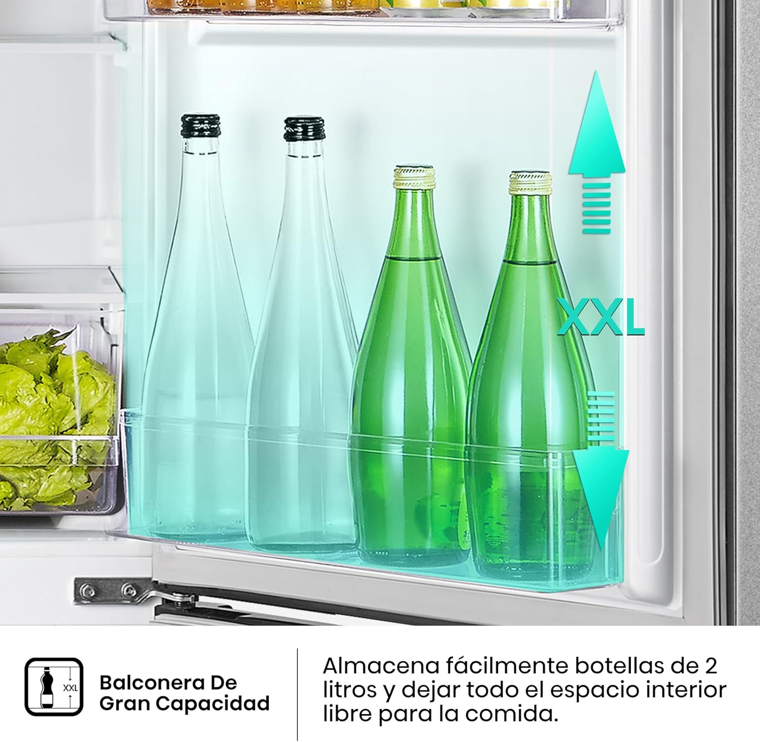 Hisense RB343D4CDE Frigorífico combinado cíclico, 269 l, classe E, largura 55 cm x altura 180 cm, porta reversível, abertura de portas de 90º, iluminação LED, gavetas frutas e legumes, grande