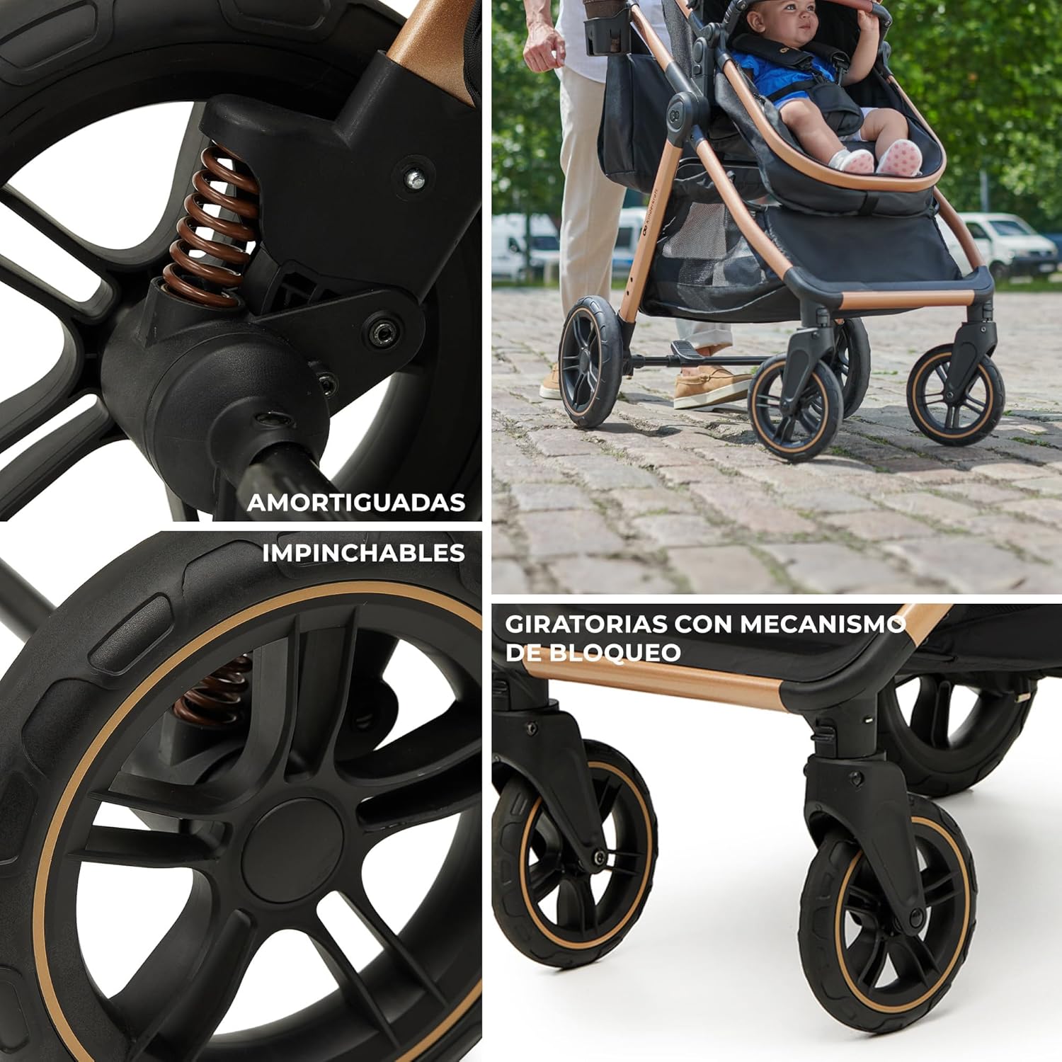 Kinderkraft ESME Cadeira de carro 3 em 1 conjunto, com porta-bebés Mink PRO I-Size, sistema de viagem, carrinho para bebé, carrinho, dobrável, para recém-nascido até 4 anos, preto