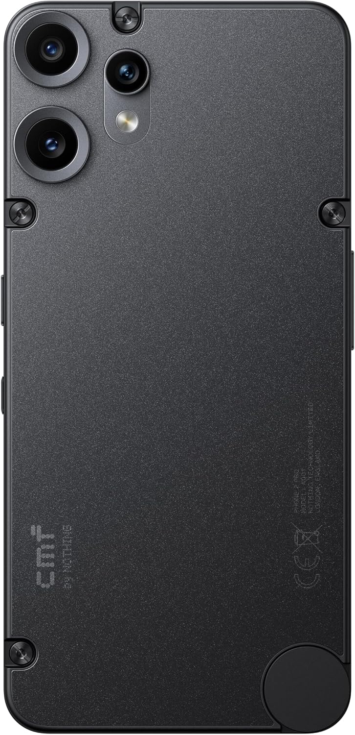 CMF Phone 2 Pro 128GB – Smartphone 5G Libre con cámara de 50 MP y Zoom 20x, Pantalla AMOLED FHD+ de 6,77" 120 Hz, Gran Batería de 5000 mAh de Larga duración y Nothing OS 3.2 – Negro