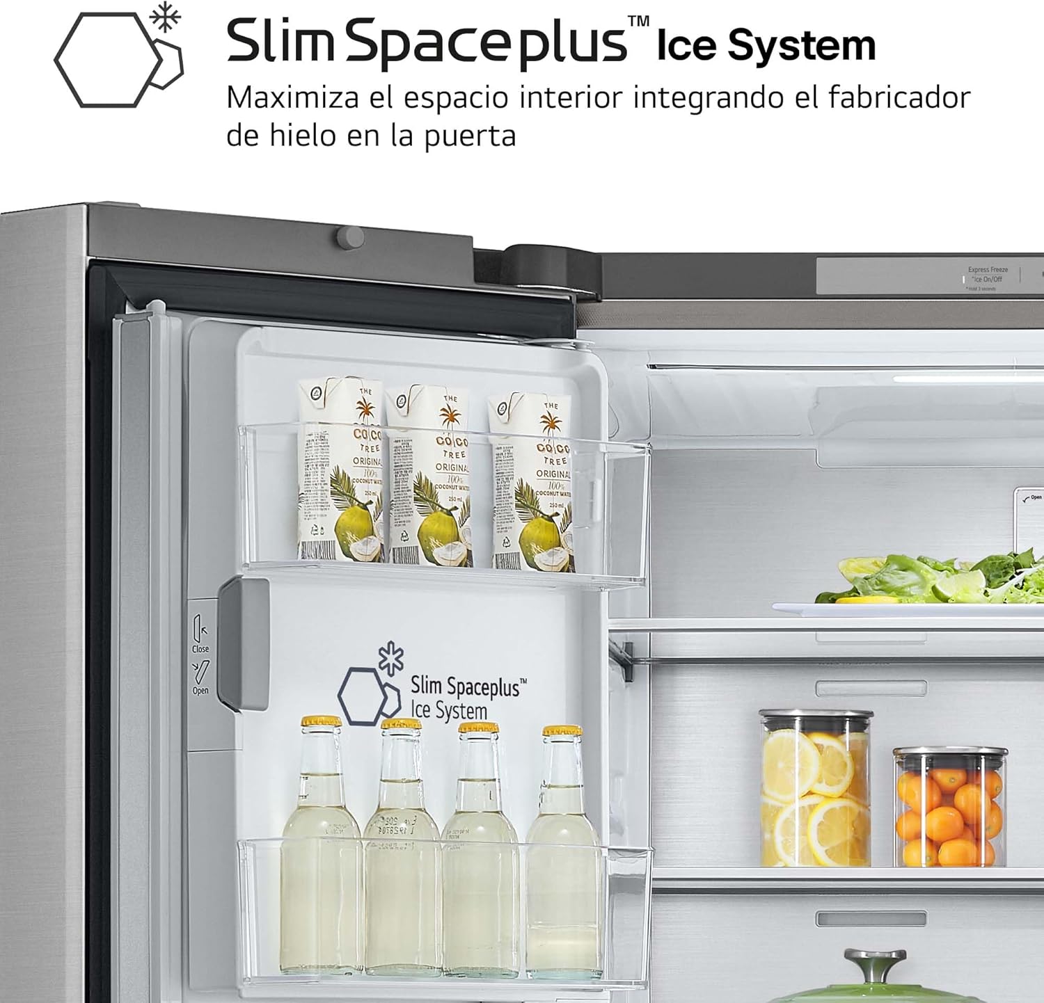 LG GML960PYBE - Frigorífico Americano, Nevera Americana Combi, Door Clooning+, Clasificación E, 641 L, Antihuellas, Color Inox