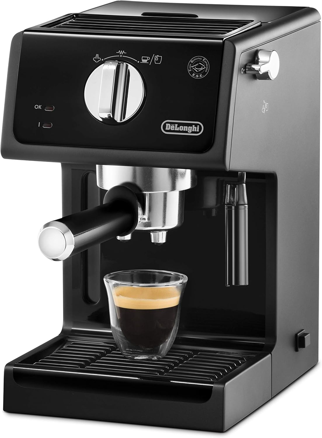 De'Longhi Cafetera Espresso DELONGHI Modelo ECP31.21 Bomba, 1100 W, 1.1 litros, 0 Decibeles, Madera, Negro