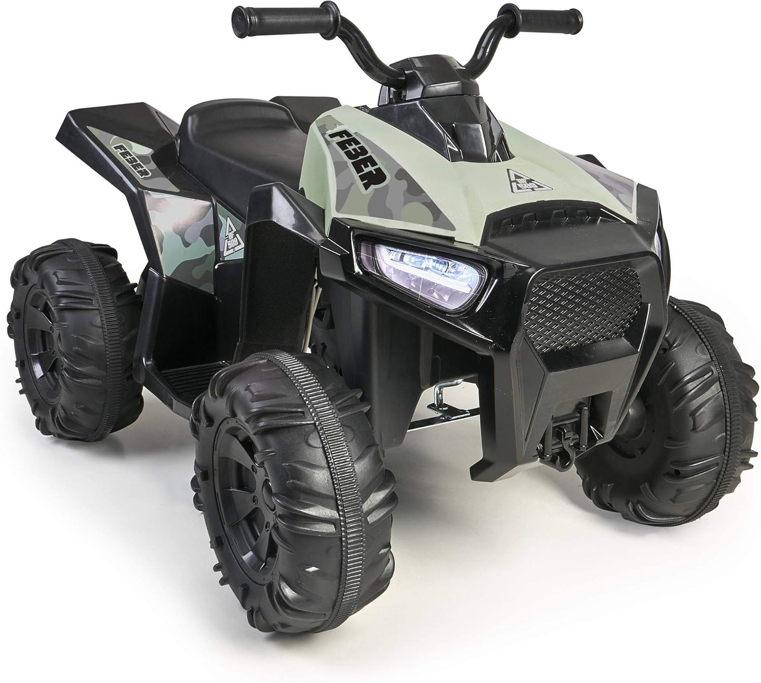 FEBER- Quad Boxer, Vehículo eléctrico a batería, 12 V, Verde (Famosa 800012541), Versión previa
