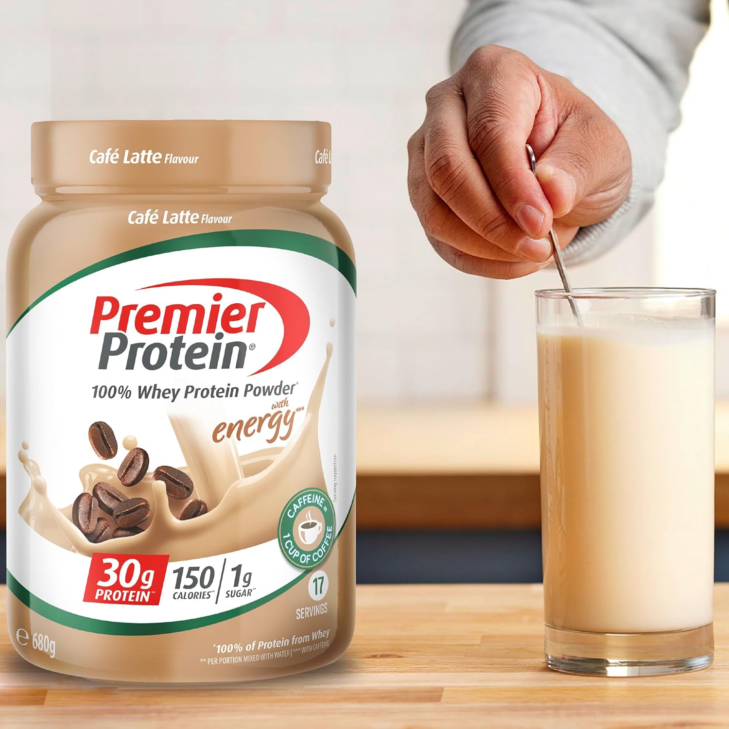 Premier Protein - Whey 100 % Protein Powder - Café Latte - 680 g