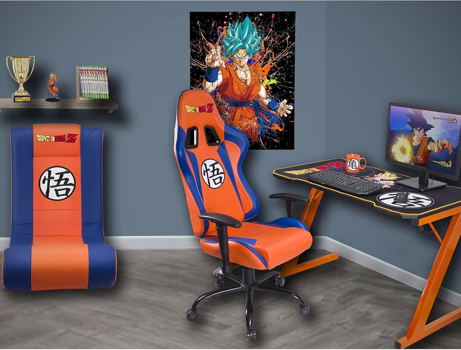 Subsonic - DBZ Dragon Ball Z - Escritorio Gaming Ergonómico con Acabado De Carbono para Pc - Mesa Gamer con Licencia Oficial (Windows 8)