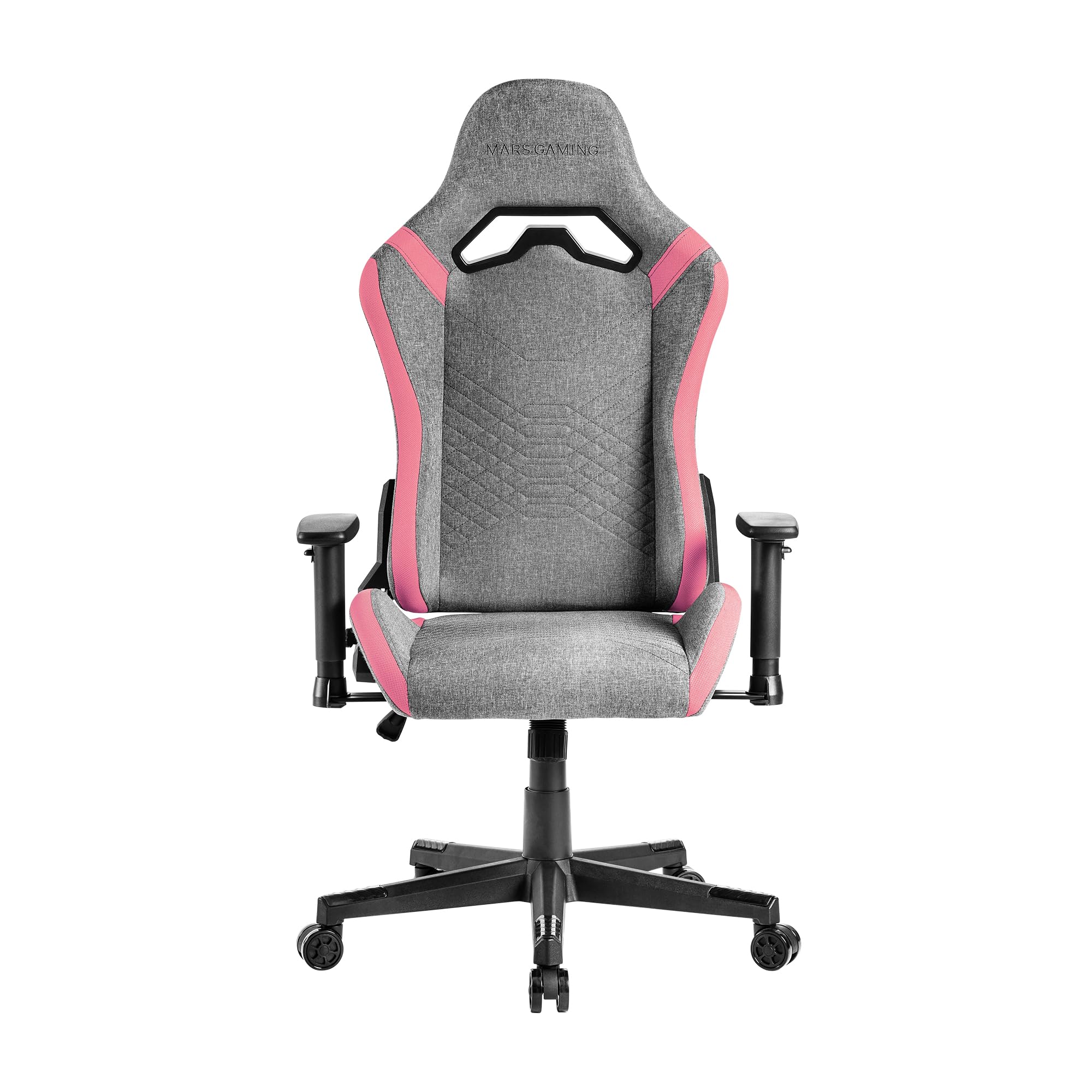 Mars Gaming MGC-ERGOB, cadeira de jogos ergonómica, assento e encosto de malha respirável, encosto de cabeça regulável, altura ajustável entre 110,5 e 120,5 cm, sistema de equilíbrio de 3° a 18°