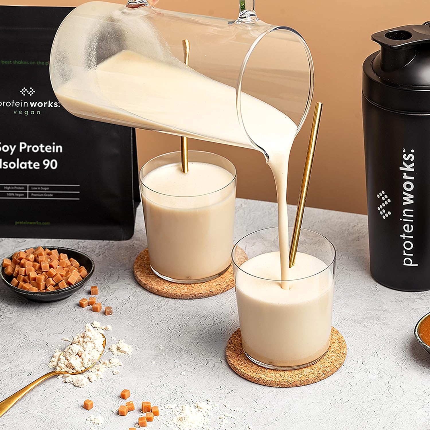 THE PROTEIN WORKS Proteína de soja 90 (isolada) | chocolate macio | 100% vegano | procedente de fontes sustentáveis, baixo em gorduras, 1 kg