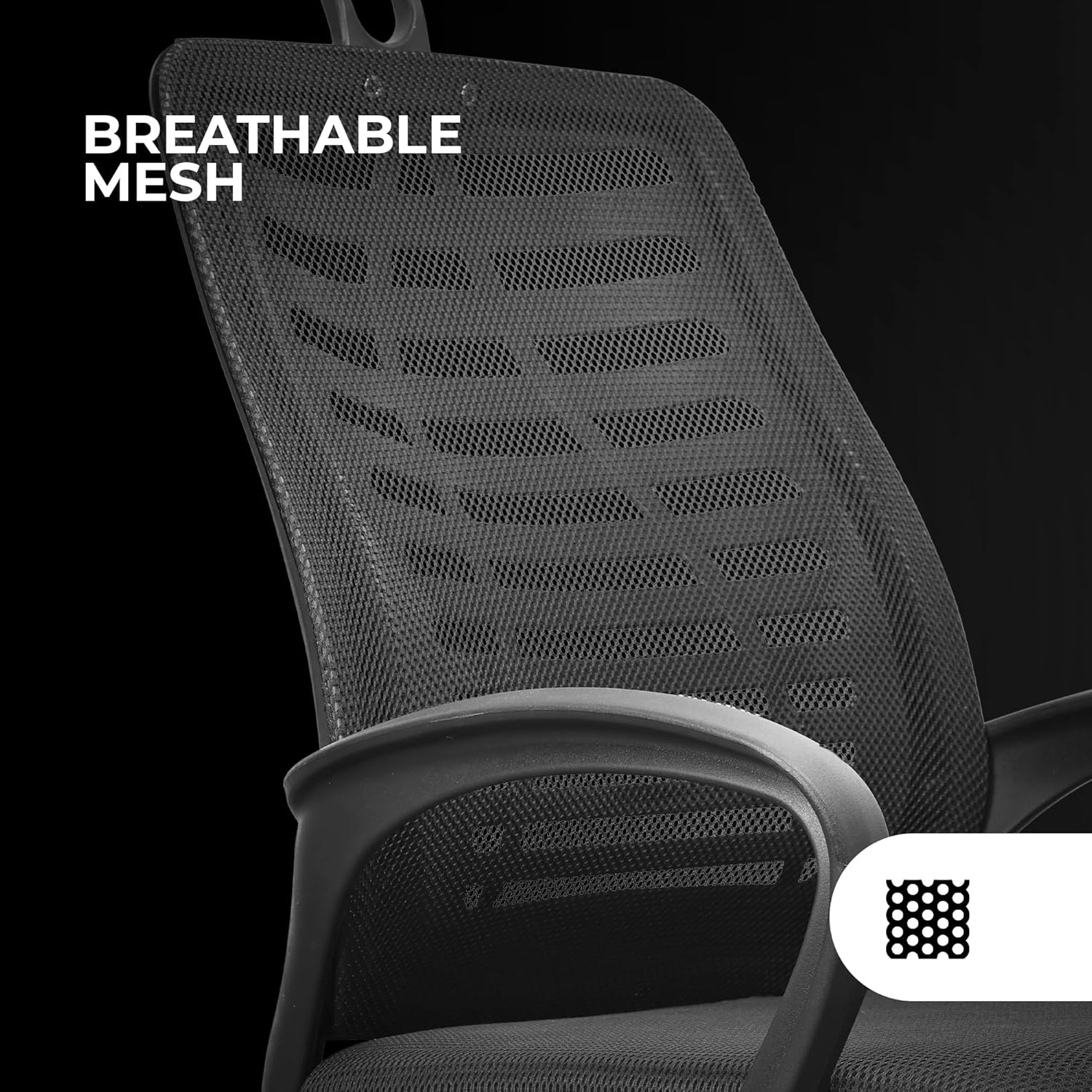Mars Gaming MGC-ERGOB, cadeira de jogos ergonómica, assento e encosto de malha respirável, encosto de cabeça regulável, altura ajustável entre 110,5 e 120,5 cm, sistema de equilíbrio de 3° a 18°