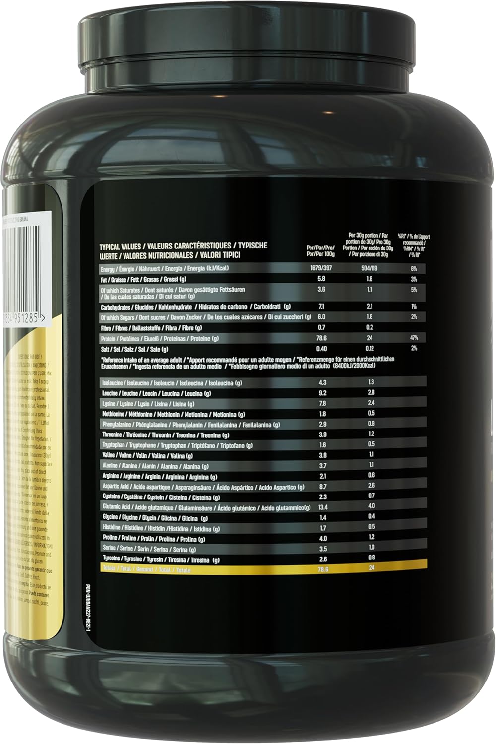 Premium Body Nutrition - Proteína de soro de leite em pó, 2,27 kg (embalagem de 1), sabor banana, sabor otimizado